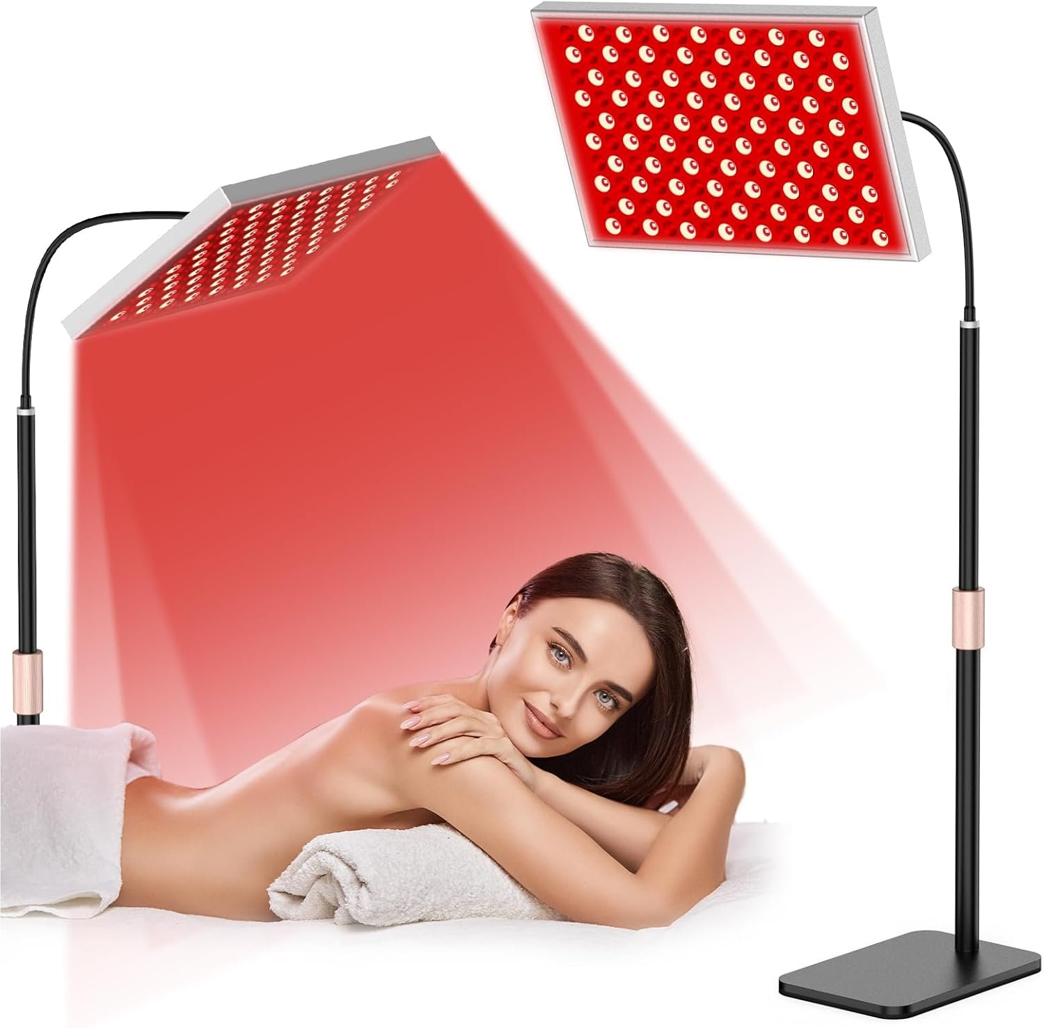 Red Light Therapy for Body Face, Infrared Light Therapy Panel Lamp with Stand, 660nm and 850nm Near Infrared LED Red Lights Therapy Device at Home, Gift for Mom Wife Girlfriend Sister Women