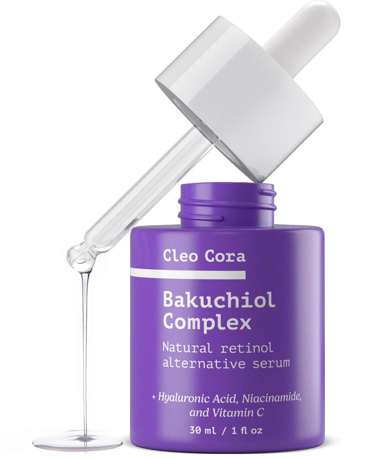 Bakuchiol Retinol Serum – Anti Aging Serum for Face & Eyes – Korean Skincare Retinol Alternative – Fine Lines & Wrinkles – Rejuvenation Facial Skin Care Booster – Bakuchiol Niacinamide Hyaluronic Acid