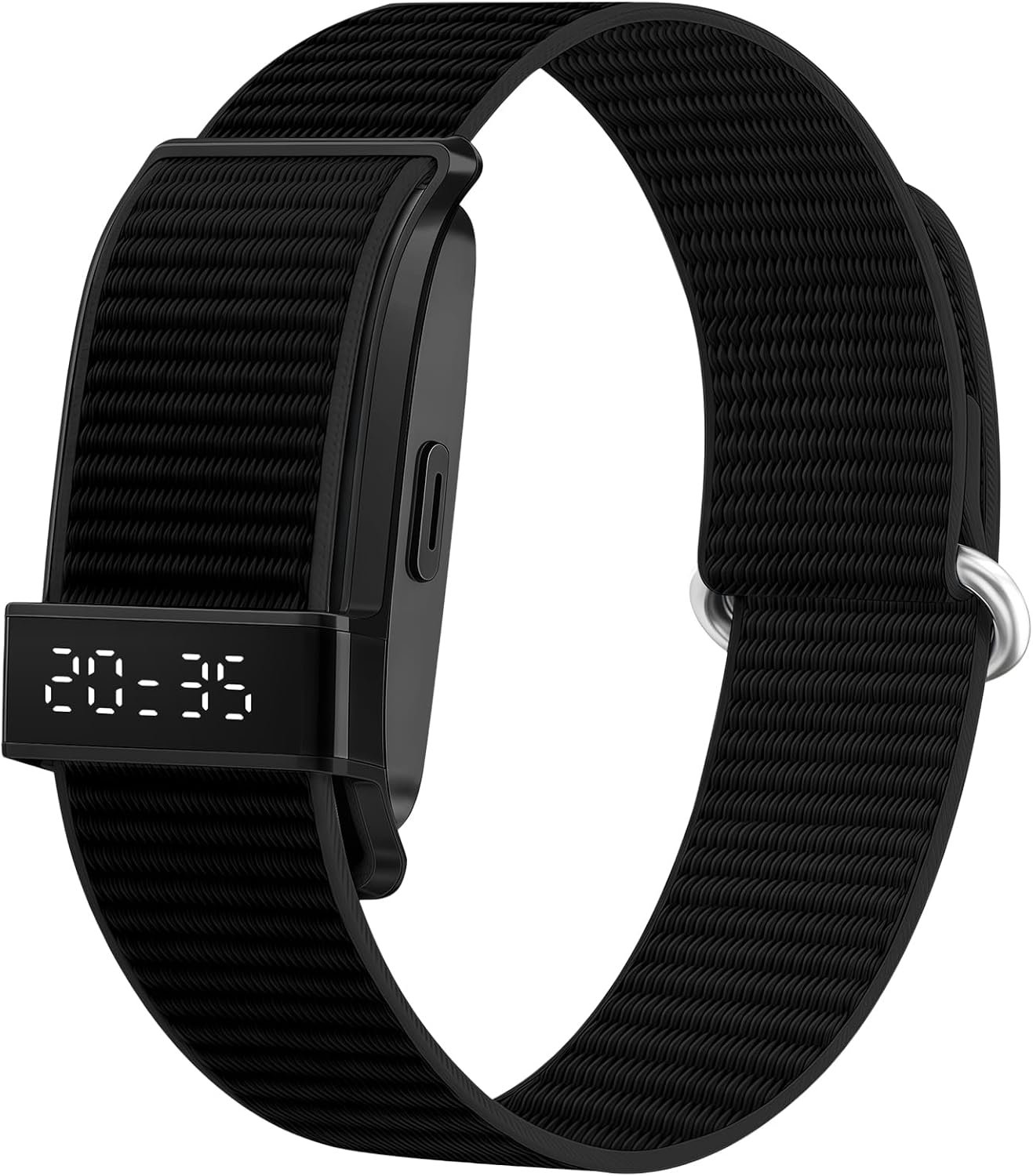 Screenless Activity & Fitness Trackers, Health Tracker with Heart Rate and Sleep Tracking, Works with iOS and Android – Black