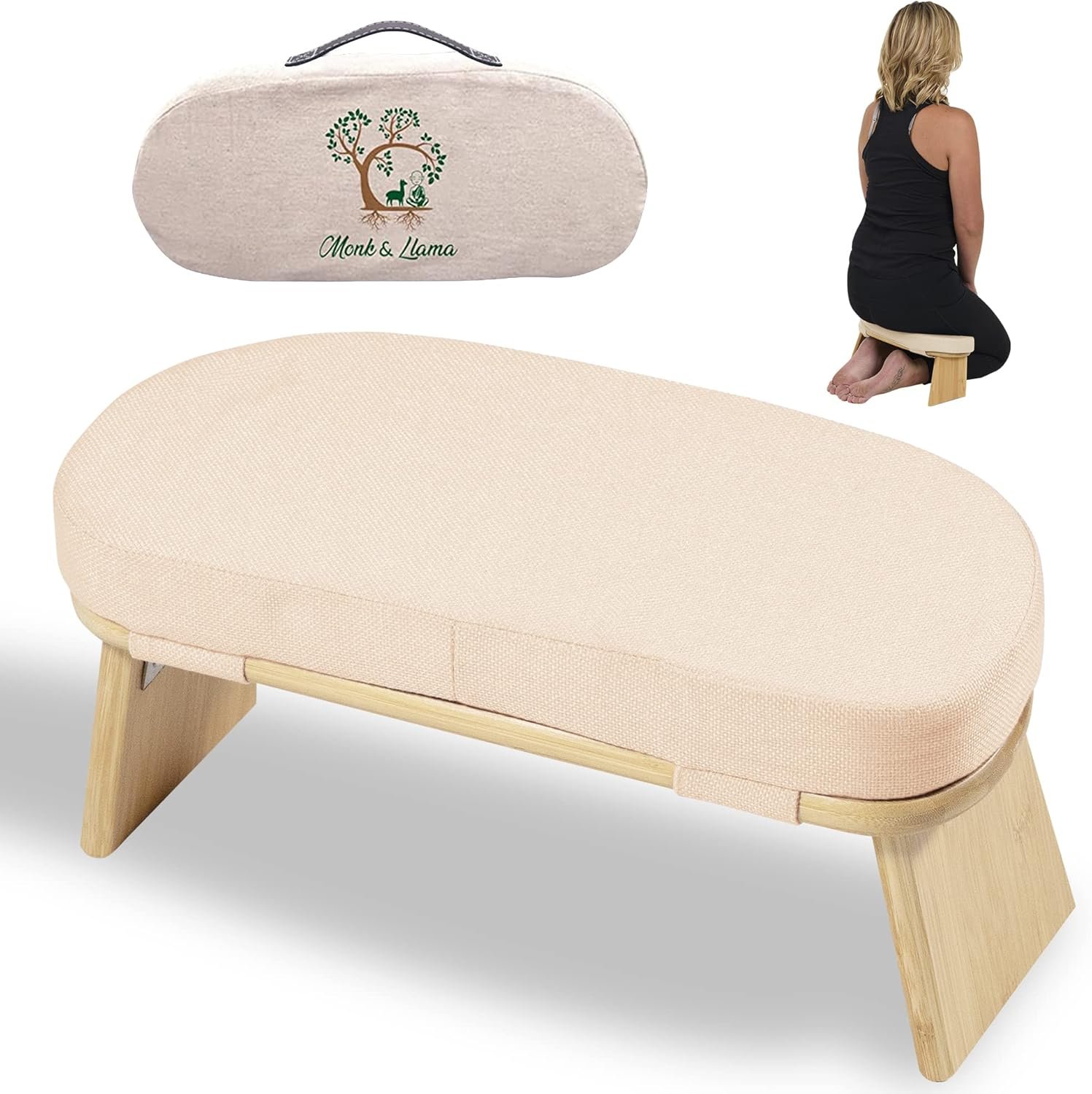 MONK & LLAMA Meditation Bench