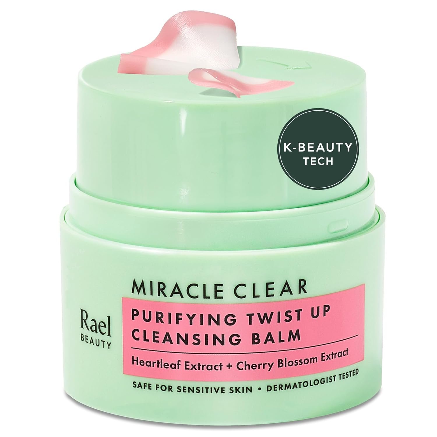 Rael Miracle Clear Facial Cleanser – Makeup Remover, Daily Face Wash, Gentle Deep Pore Cleansing Korean Skin Care for Oily & Combination Skin (Cleansing Balm, 1.69 fl. oz)