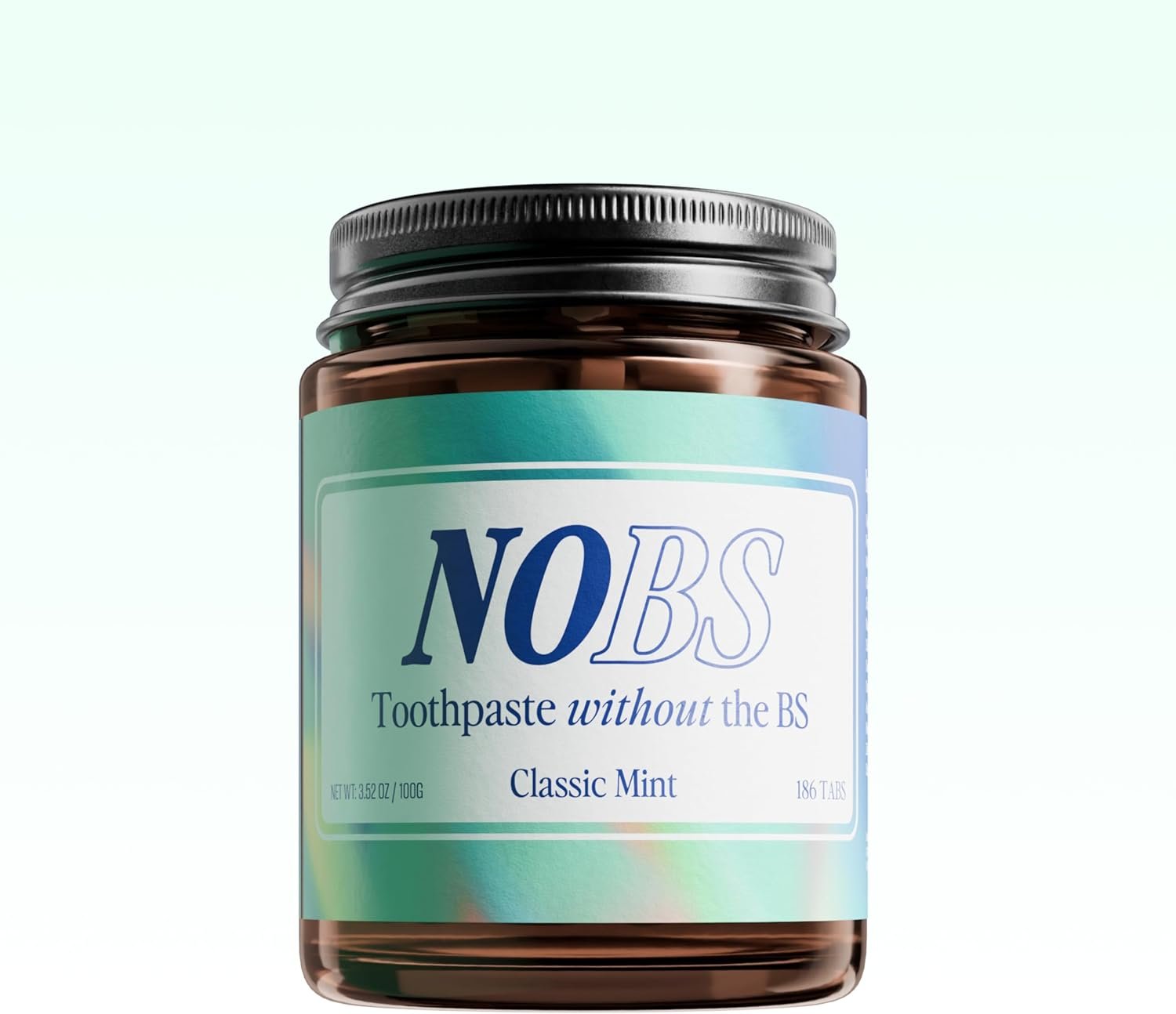 NOBS (No Bad Stuff) Toothpaste Tablets – Nano Hydroxyapatite, Fluoride & Plastic Free, Eco & Travel Friendly – Remineralize with NHA (3 Month)