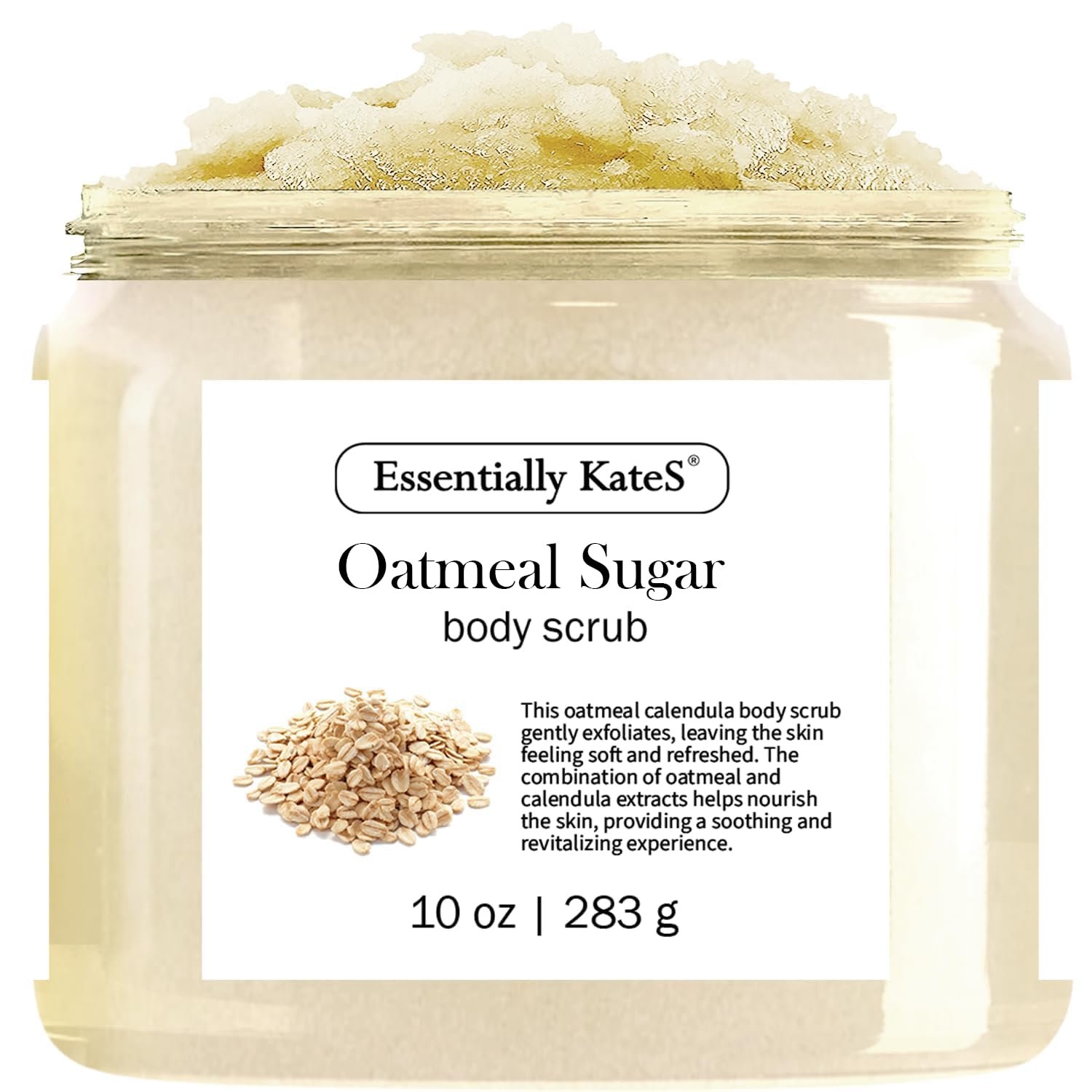 Oatmeal Sugar Body & Foot Scrub 10 oz – Very Gentle, and Perfect for Sensitive Skin, for a complete spa-like experience – Packaging color may vary.