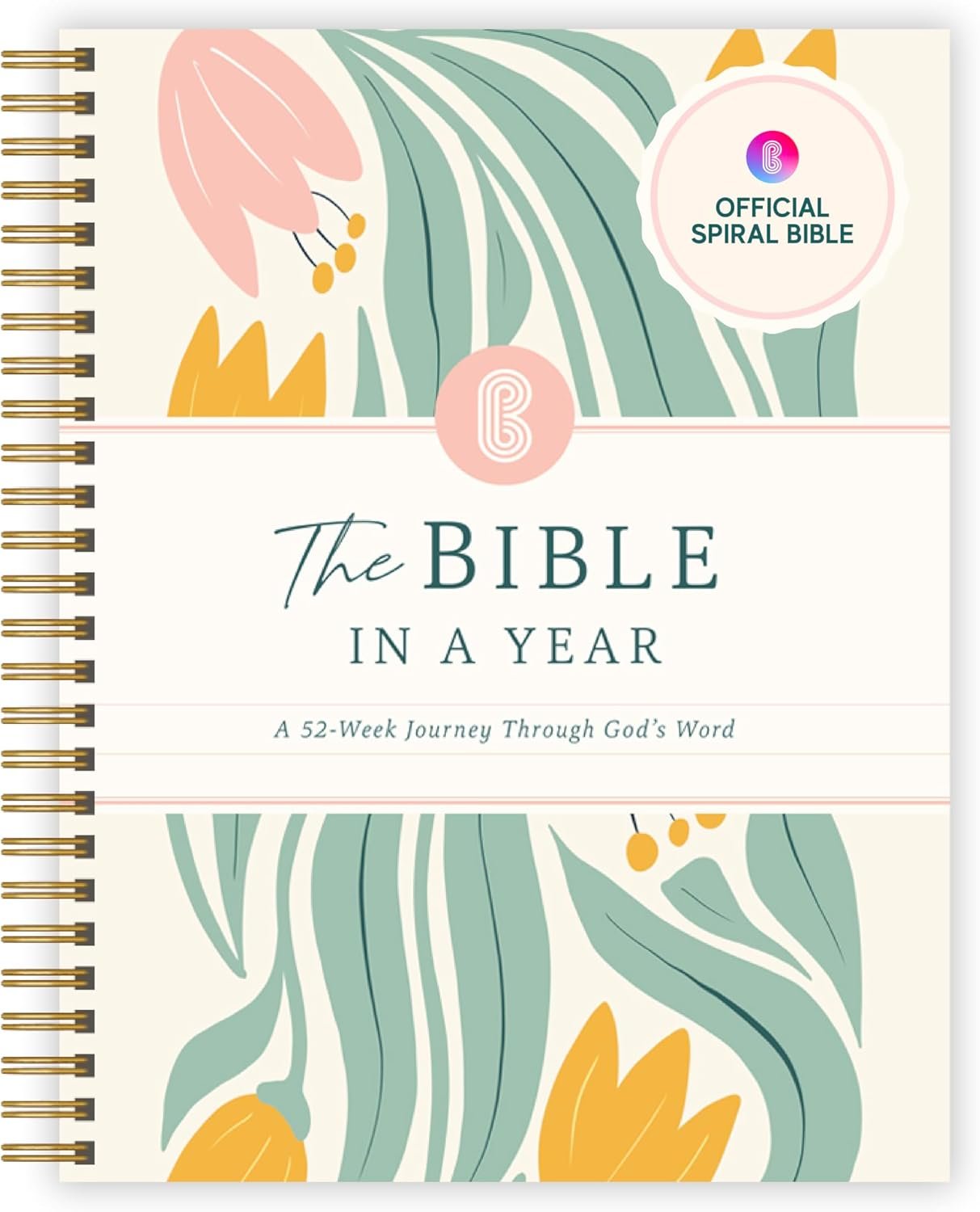 Official Spiral Bible® The Bible in a Year | 52 Week Guided Bible Study & Daily Reading Plan | Spiritual Companion & Journal for Adults & Teens | 8.5″ x 11″ Notebook