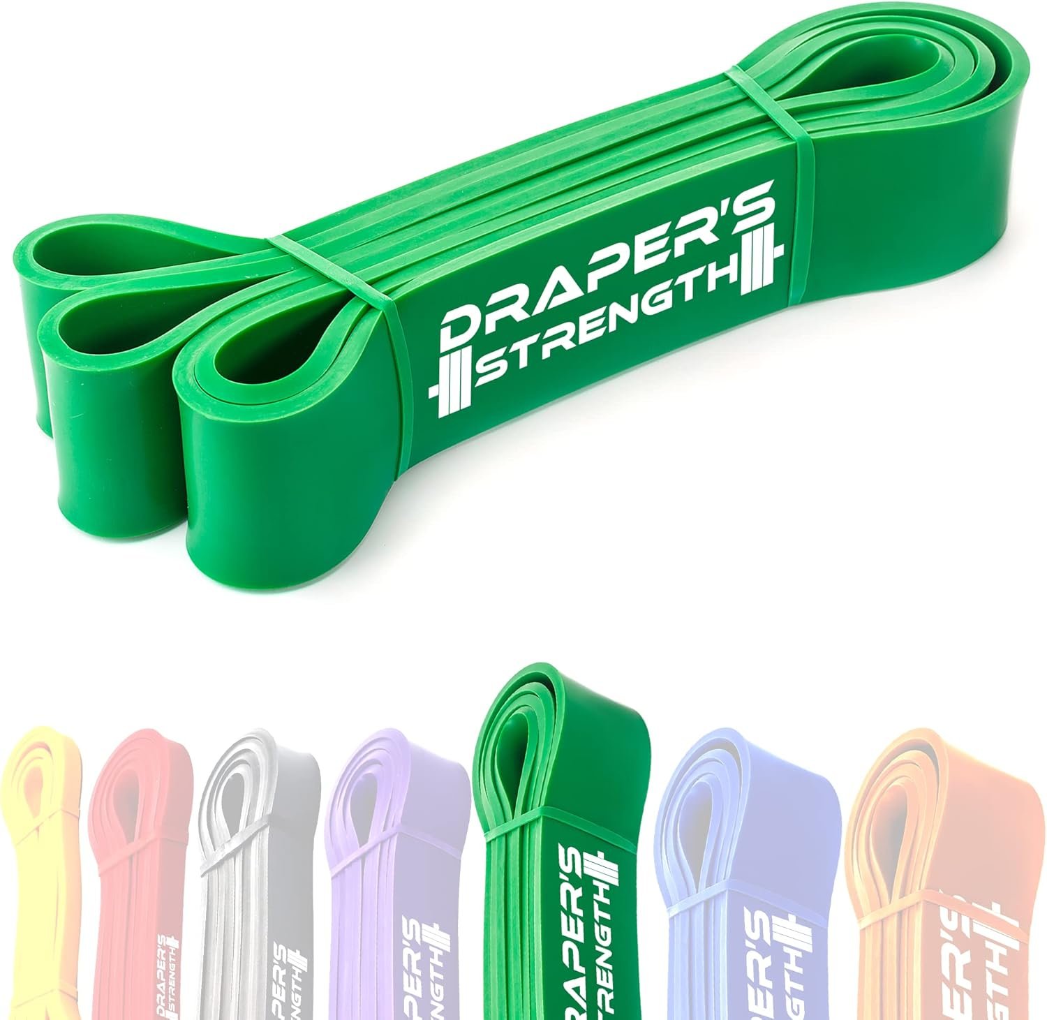 Draper’s Strength Heavy Duty Resistance Stretch Loop Bands for Powerlifting Workout Exercise and Assisted Pull Ups
