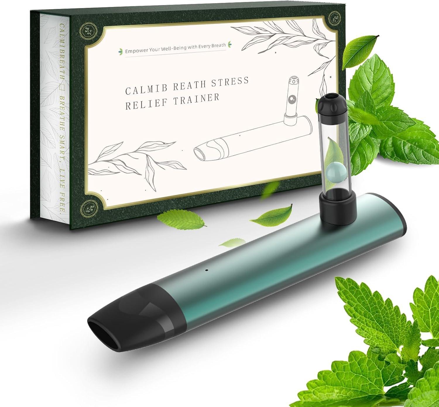 Portable Breath Balancer: Quit Smoking Gadget & Anxiety Relief Item. Quick 3-Minute Decompression, Sleep Aid, Focus Enhancer. Sports Recovery & Corporate/Family Wellness Gift (Black)