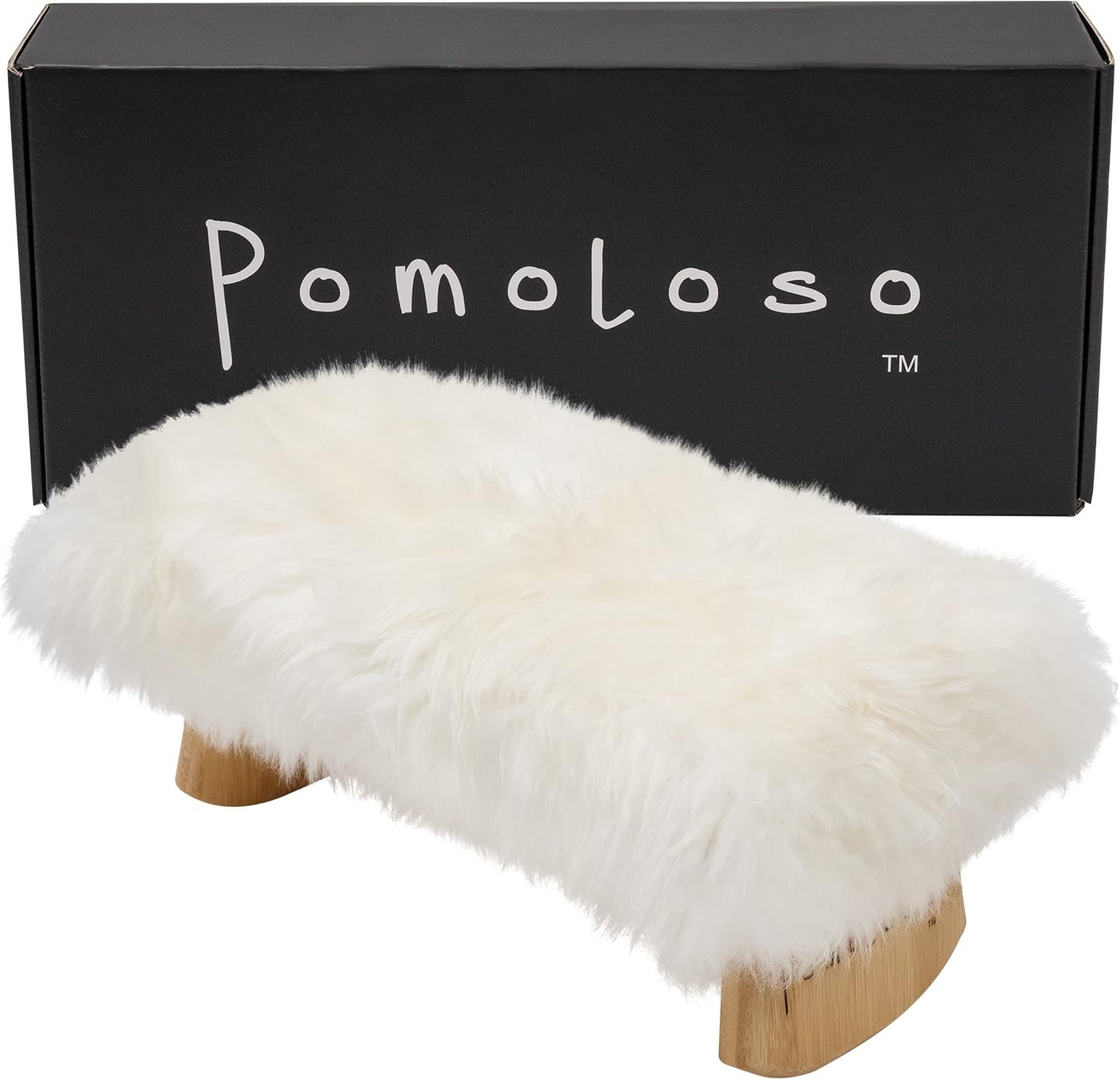 Meditation Bench Luxury Genuine Sheepskin Seat Cover meditate deeper & longer in pure comfort – mindful prayer kneeler – unique ergonomic design supports back and knees to bring health & wellbeing