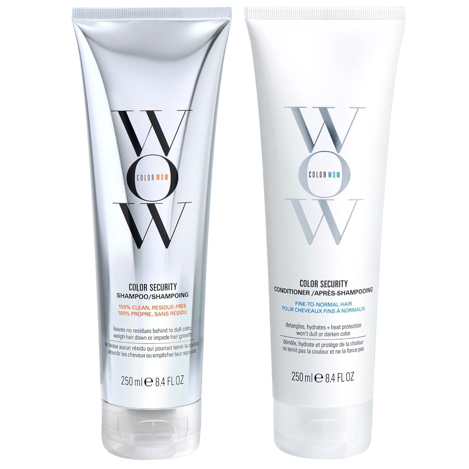 COLOR WOW Dream Clean Duo – 100% clean, sulfate-free COLOR SECURITY SHAMPOO and weightless COLOR SECURITY CONDITIONER| Achieve Super Glossy, Hydrated Hair