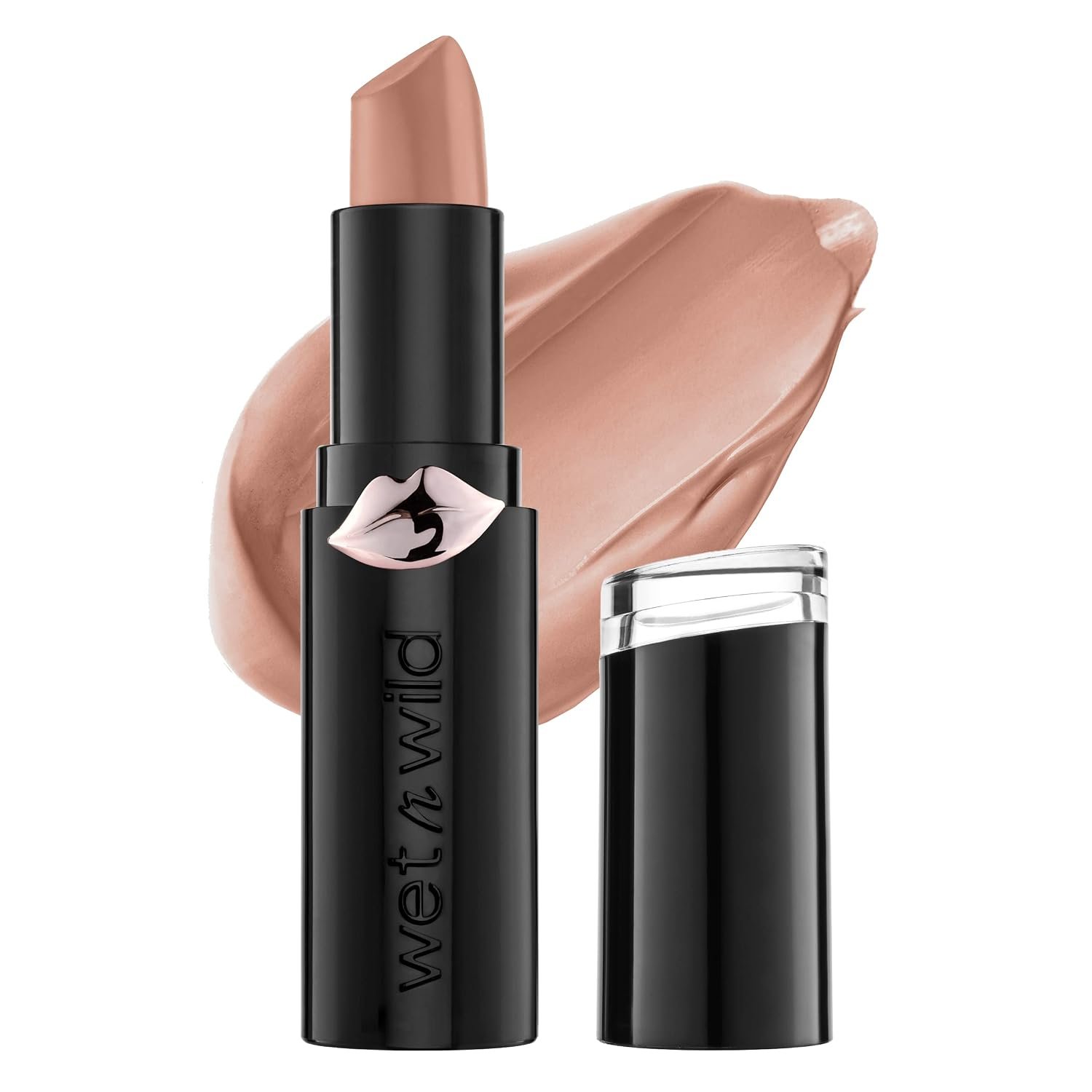 wet n wild Mega Last Matte Lip Color, Semi Matte Hyaluronic Acid Infused, Long Lasting Full Coverage for a Nourishing Pout, Cruelty-Free & Vegan – Never Nude