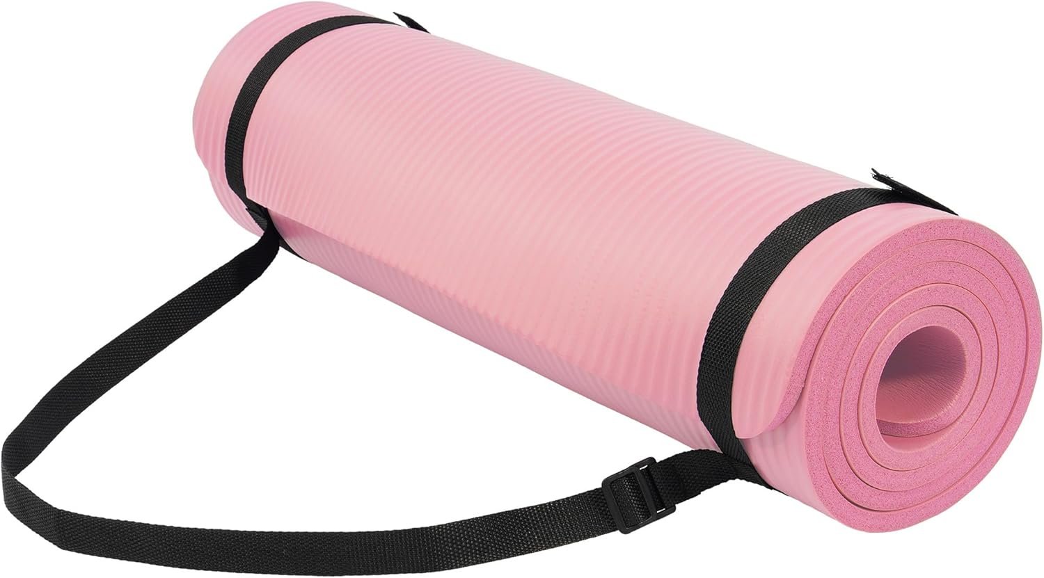 Fitvids Yoga Mat, 1/2-Inch Extra Thick High Density Exercise Mat, Anti-Tear Exercise Yoga Mat with Carrying Strap, Suitable for Various Yoga Exercises