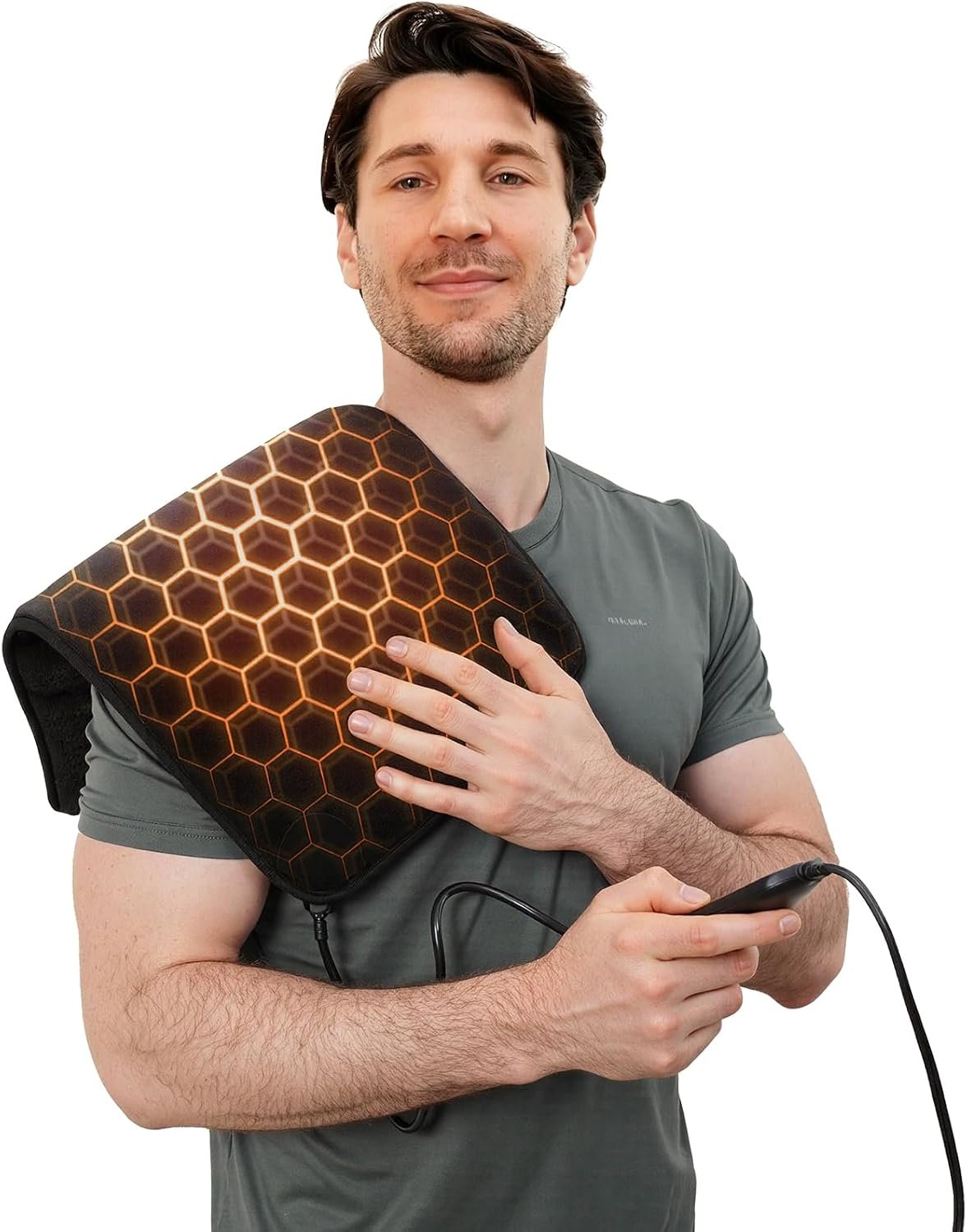 UTK Far Infrared Heating Pad for Back Pain and Period Cramps, 30 Second Fast Heat, Extra Hot with Strap, 8 Heat Settings, 4 Hour Auto Off, Machine Washable, FSA-HSA Eligible, Women Gifts 24 x 12