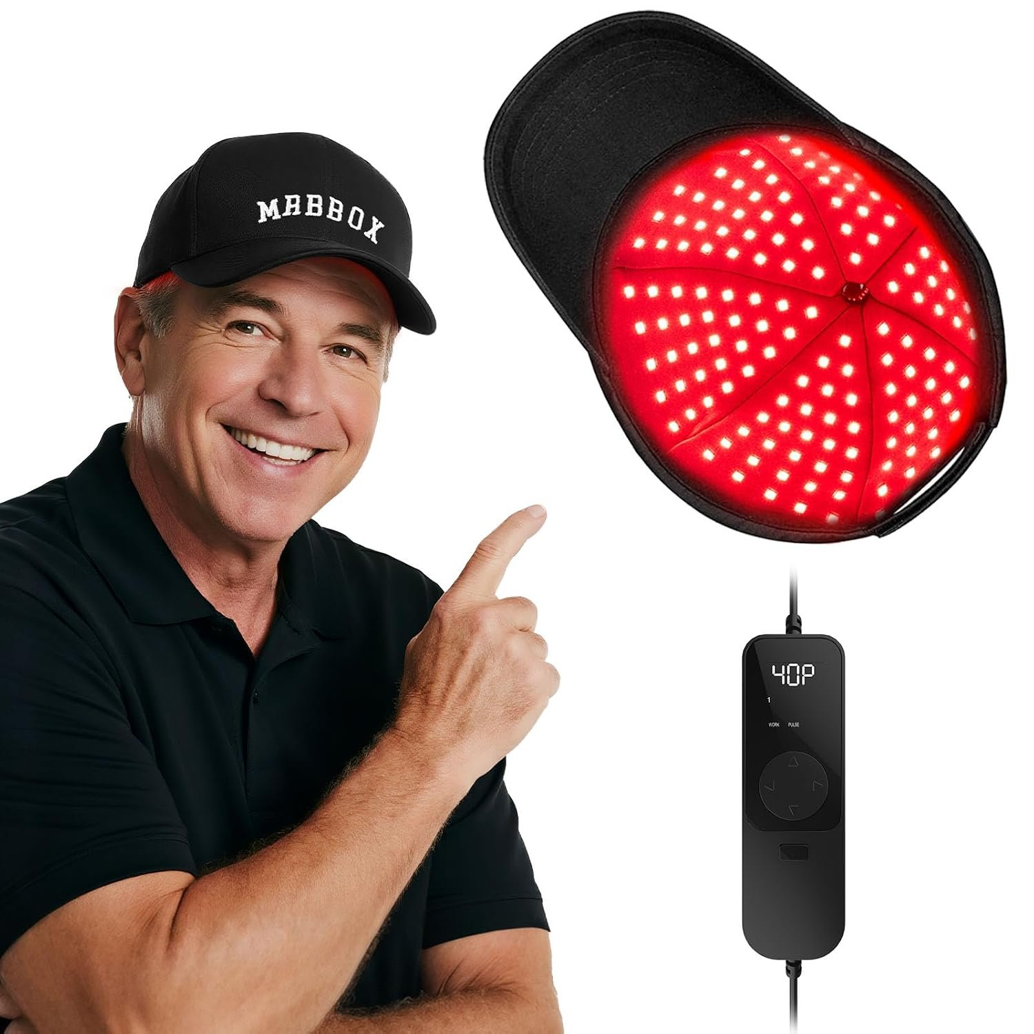 Red Light Hair Growth Cap, 528 Total Light Emitters, Red Light Therapy for Hair,At-Home Scalp Care for Men & Women,Gift Idea,Adjustable Comfort Disgn,Black Cap