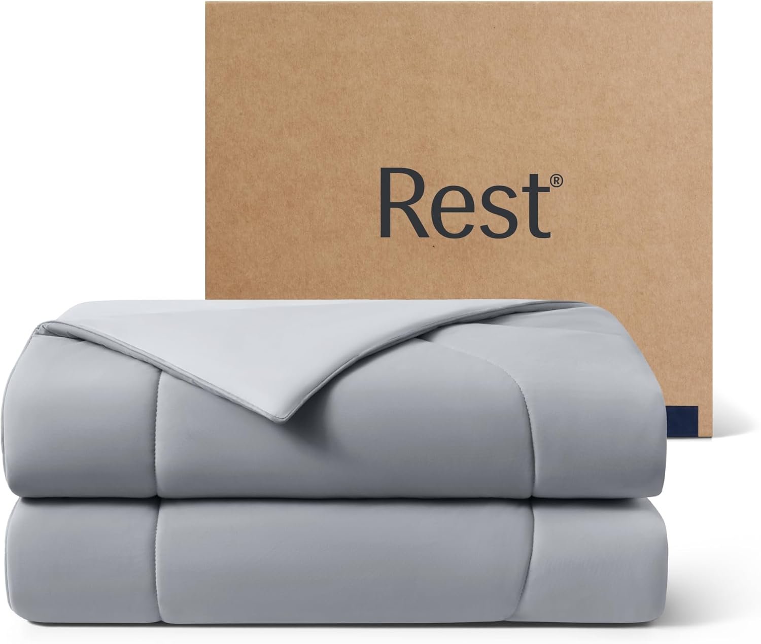 REST® Evercool® Cooling Comforter, King/Cali King, Blanket for Hot Sleepers, All Season Bedding for Night Sweats, Breathable Lightweight Duvet, 106×90 Inches, Cool Gray