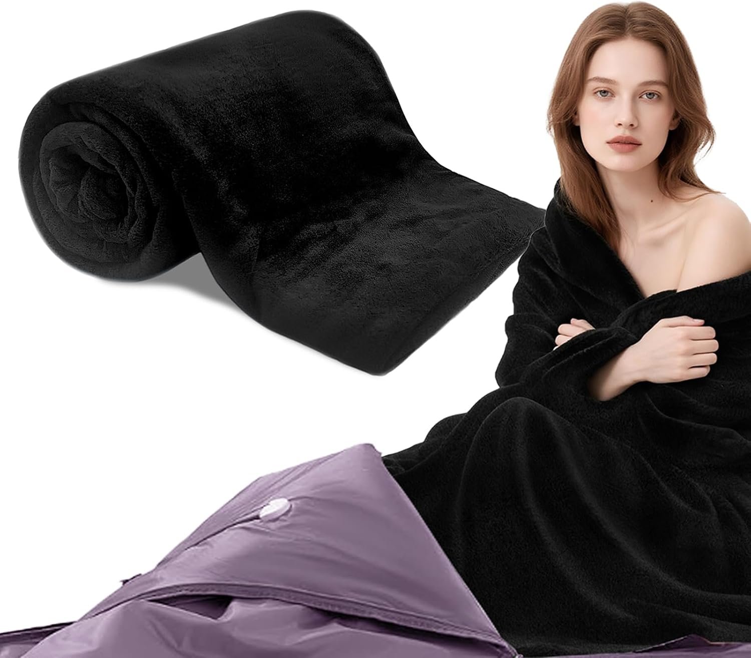 JZHLLA 70″ x 30″ Sauna Blanket Insert Towel, Reusable for Infrared Sauna Blankets, Quick-Dry Warm, Soft Absorbent Towel Cover for Home Spa, Gym, Pool and Portable Sauna Accessories