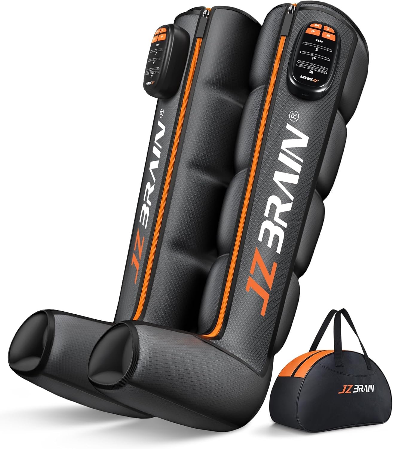 JZBRAIN Professional Compression Boots to Improve Circulation, Cordless Rechargeable Leg Compression Massager for Massage Therapy,Leg Recovery Boots for Athletes,Reduces Muscle Pain, 3000 mAh, Large