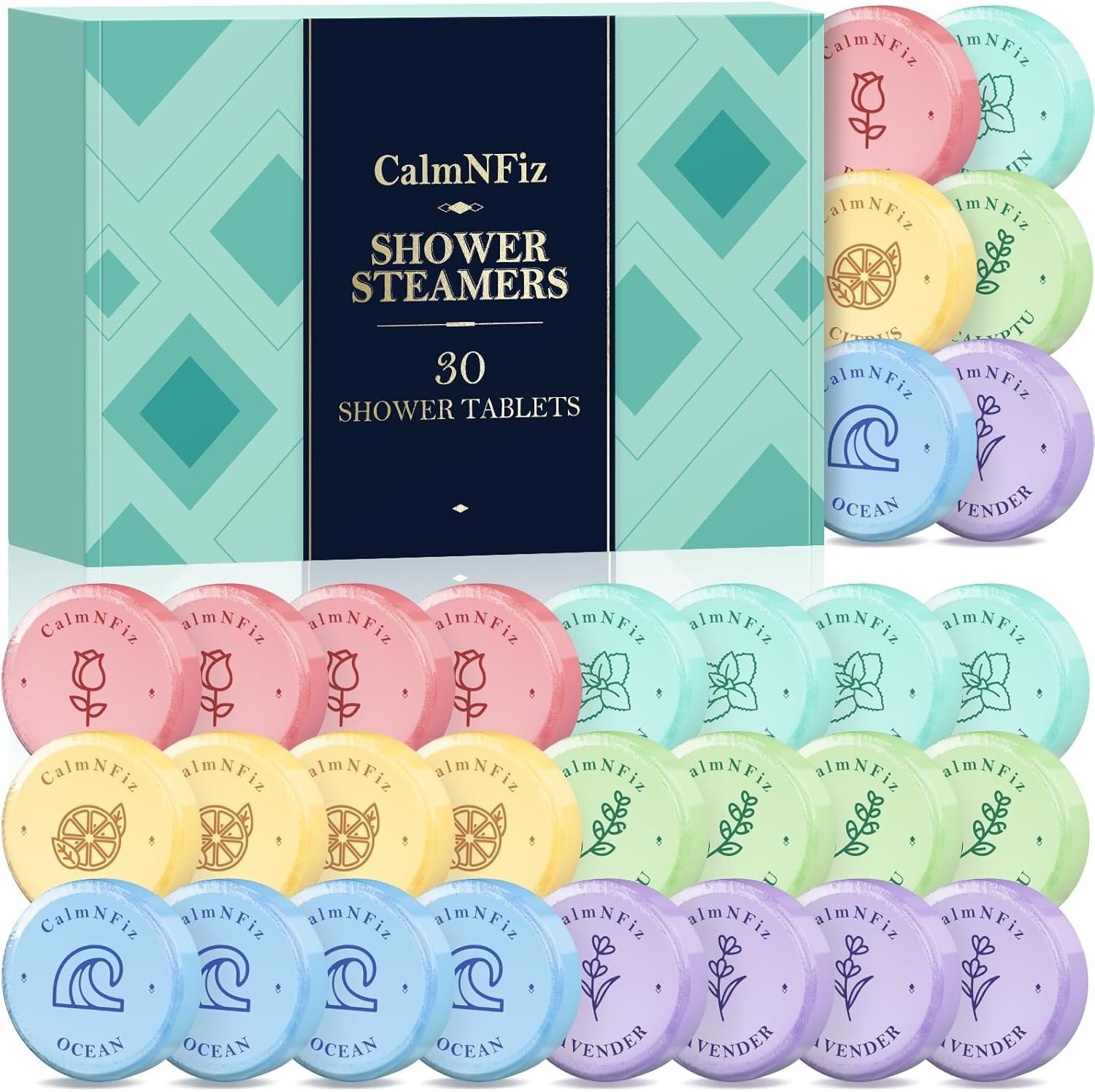 30 Pack Shower Steamers for Women Gift Set, Shower Bath Bombs with 6 Scents, Self Care Gifts for Wife, Easter Basket Stuffers for Women, Fathers Day, Mothers Day and Birthday Gift Ideas