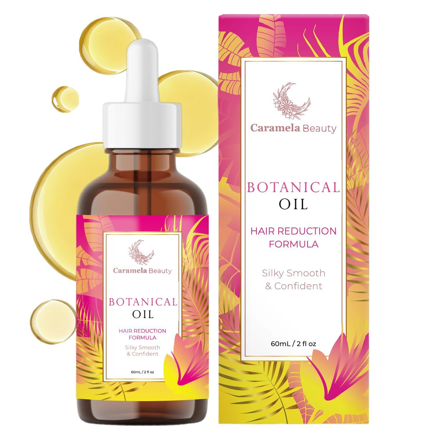 Botanical Body Oil, 60ml After-Shave and Post-Wax Moisturizer with Jojoba, Rosehip and Sweet Almond Oils for Silky Smooth Skin, All Skin Types