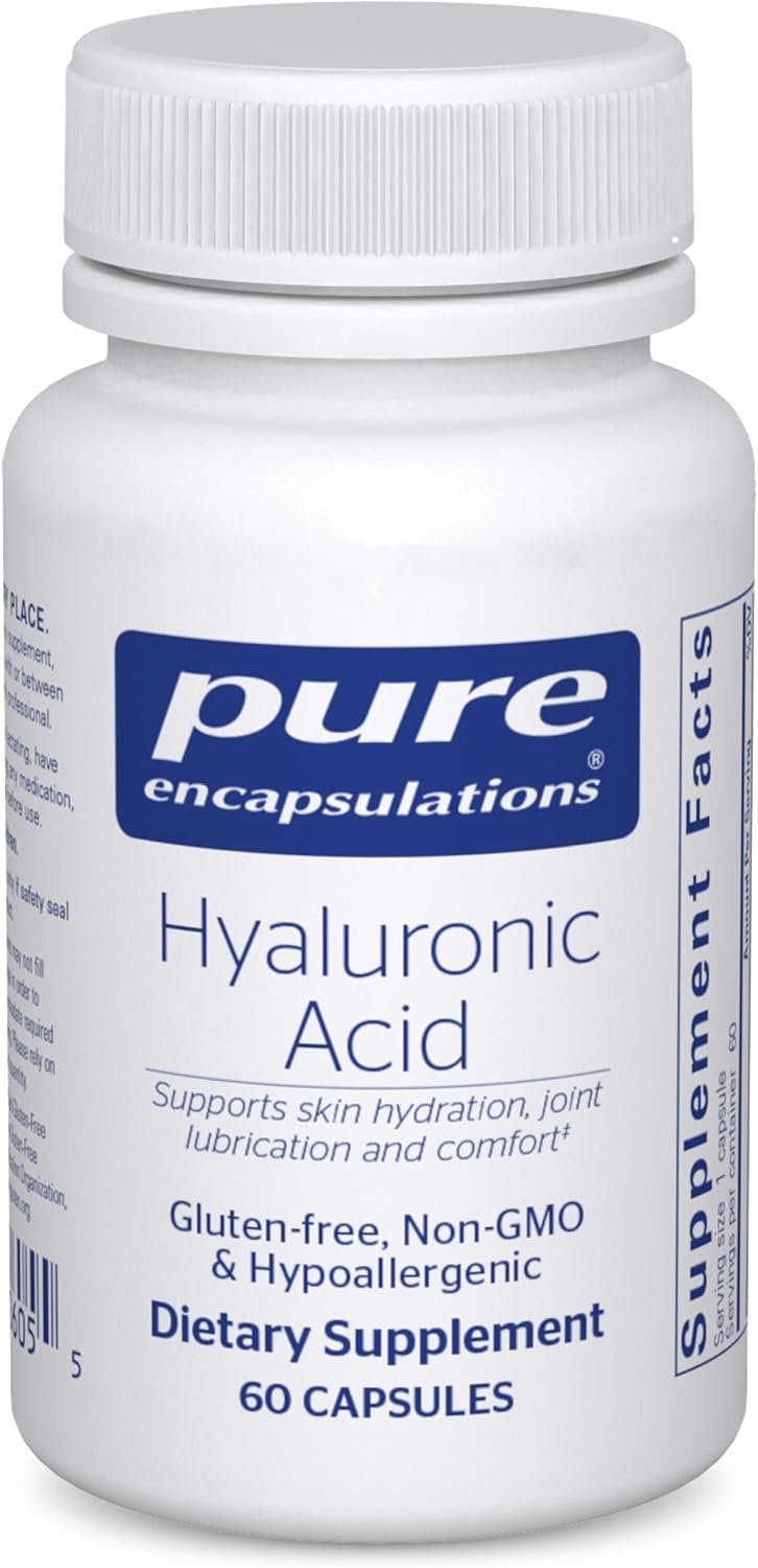 Pure Encapsulations Hyaluronic Acid – for Skin Hydration, Joint Lubrication & Joint Health* – Effective Absorption – Gluten Free – Vegan & Non-GMO – 60 Capsules