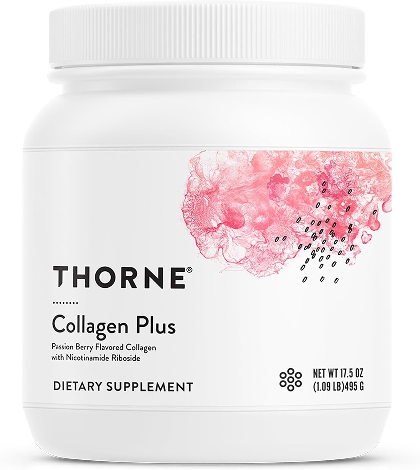 THORNE – Collagen Plus – Collagen Peptides Powder with Nicotinamide Riboside & Clinically Studied Ingredients for Skin Texture & Moisture – Healthy Skin, Hair & Nails* – 17.5 Oz – 30 Servings