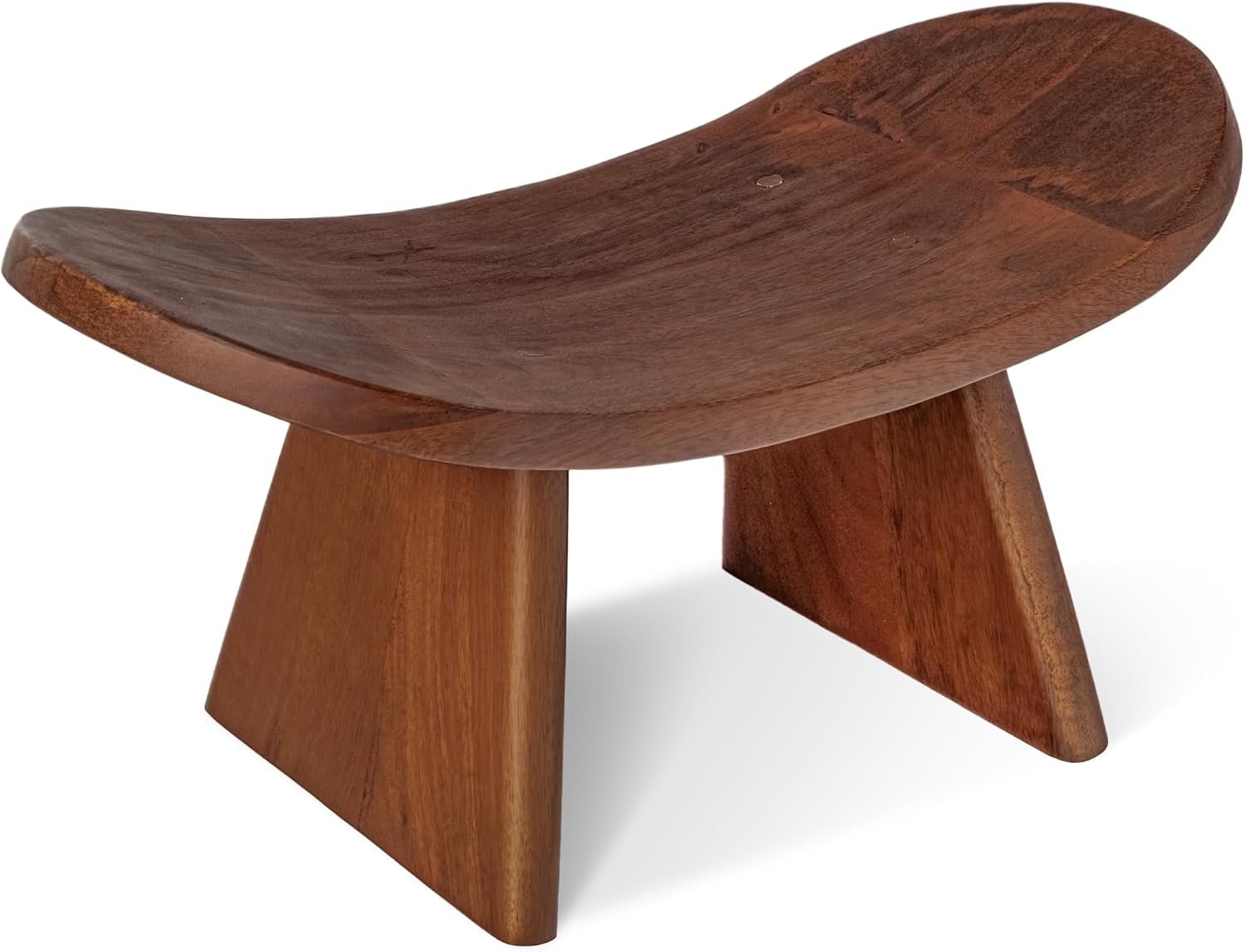 Wood Meditation Ergonomic Kneeling Bench – 16.5″ x 8.3″ x 7.1″ Yoga, Prayer, Meditation Bench – Meditation Stool Made of Strong and Durable Mango Wood – Indoor Outdoor Meditation Seat