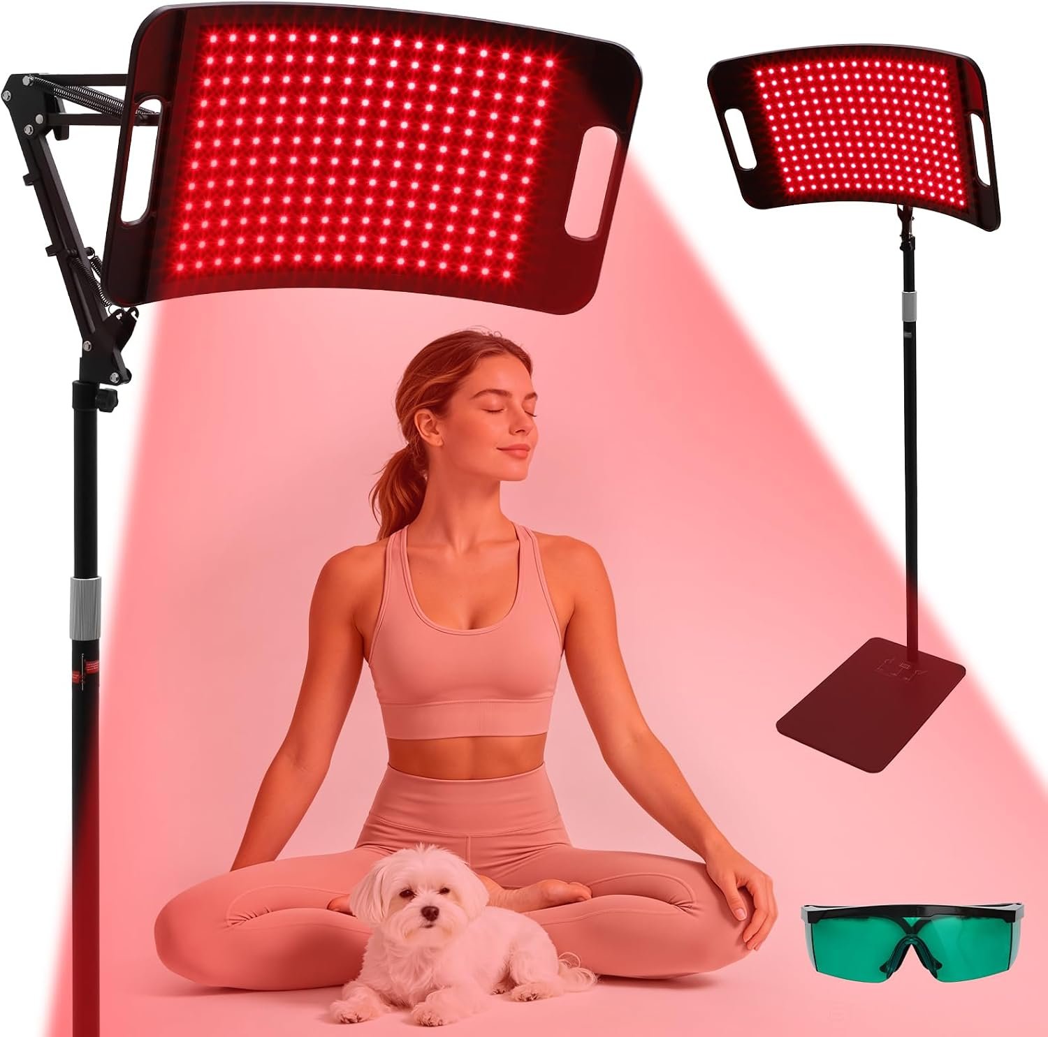 Red Light Therapy for Face and Body – 204LEDs Tri-Wavelength 660nm 850nm 940nm Infrared Light Therapy Panel with Stand for Home Use, Red Light Therapy Lamp for Body Face, Gift for Women Men