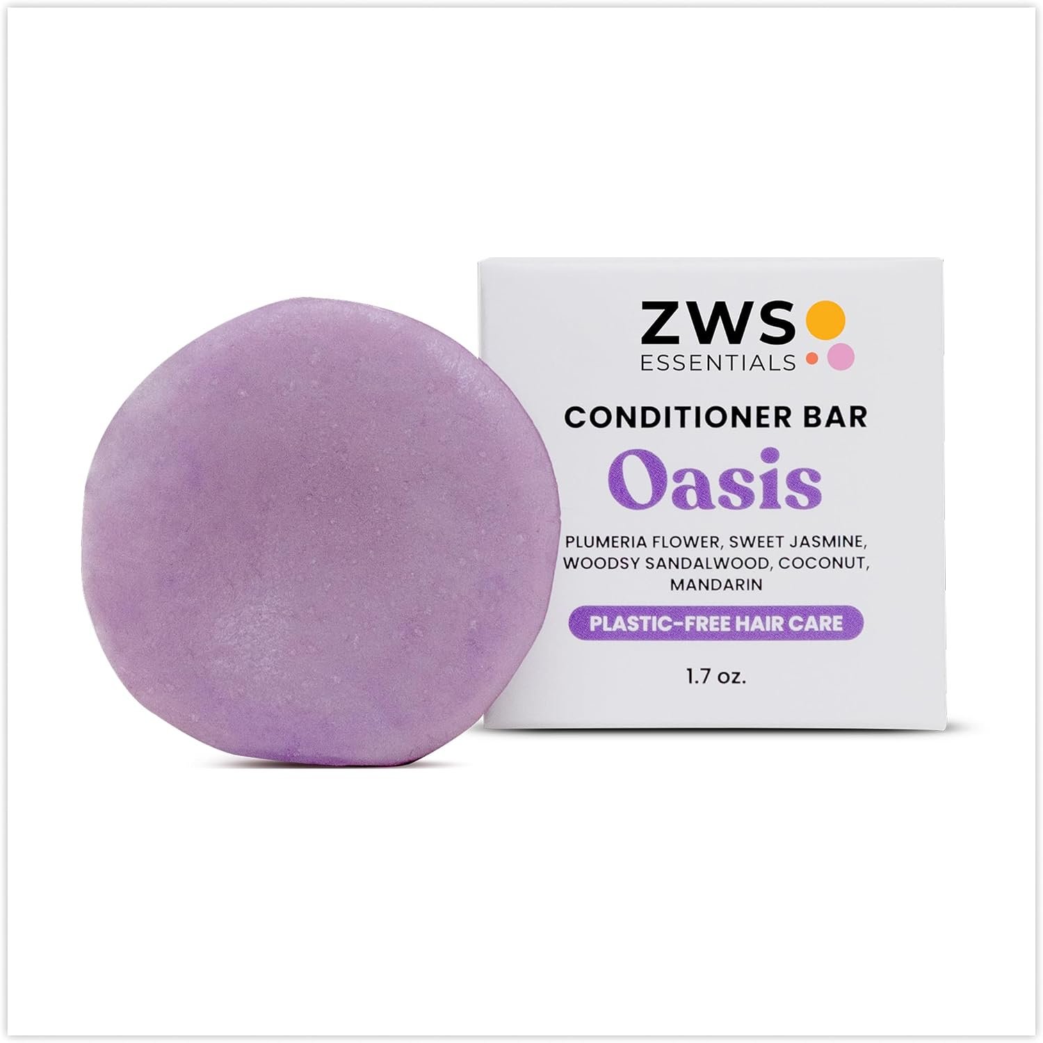 ZWS Conditioner Bar, Hydrating Butter Protein Hair Conditioner for Dry Damaged Hair, Water-Based Vegan Solid Conditioner for Travel, Scalp Care and Hair Growth Support, Oasis