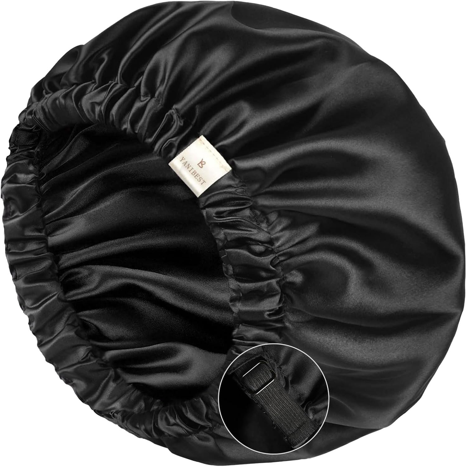 YANIBEST Silk Bonnet Satin Bonnet for Sleeping Women Men, Adjustable Double Layer Hair Bonnet for Curly Braids Reduce Frizz