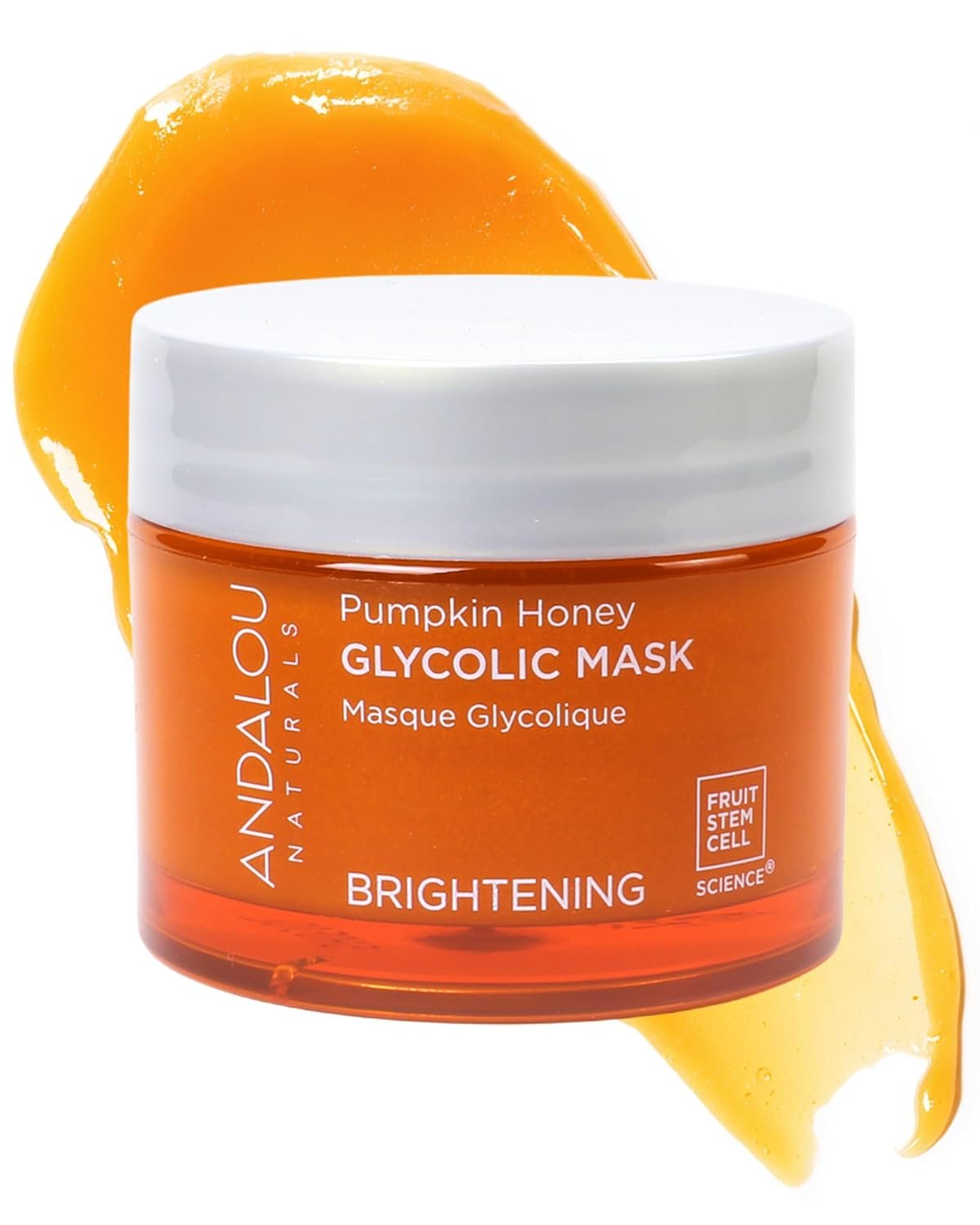 Andalou Naturals Pumpkin Honey Glycolic Mask (NEW FORMULA) – Exfoliating Face Mask with Glycolic Acid, Vitamin C for a Radiant Glow – Gentle Exfoliant Removes Dirt & Dry Skin Cells – 1.7 fl oz