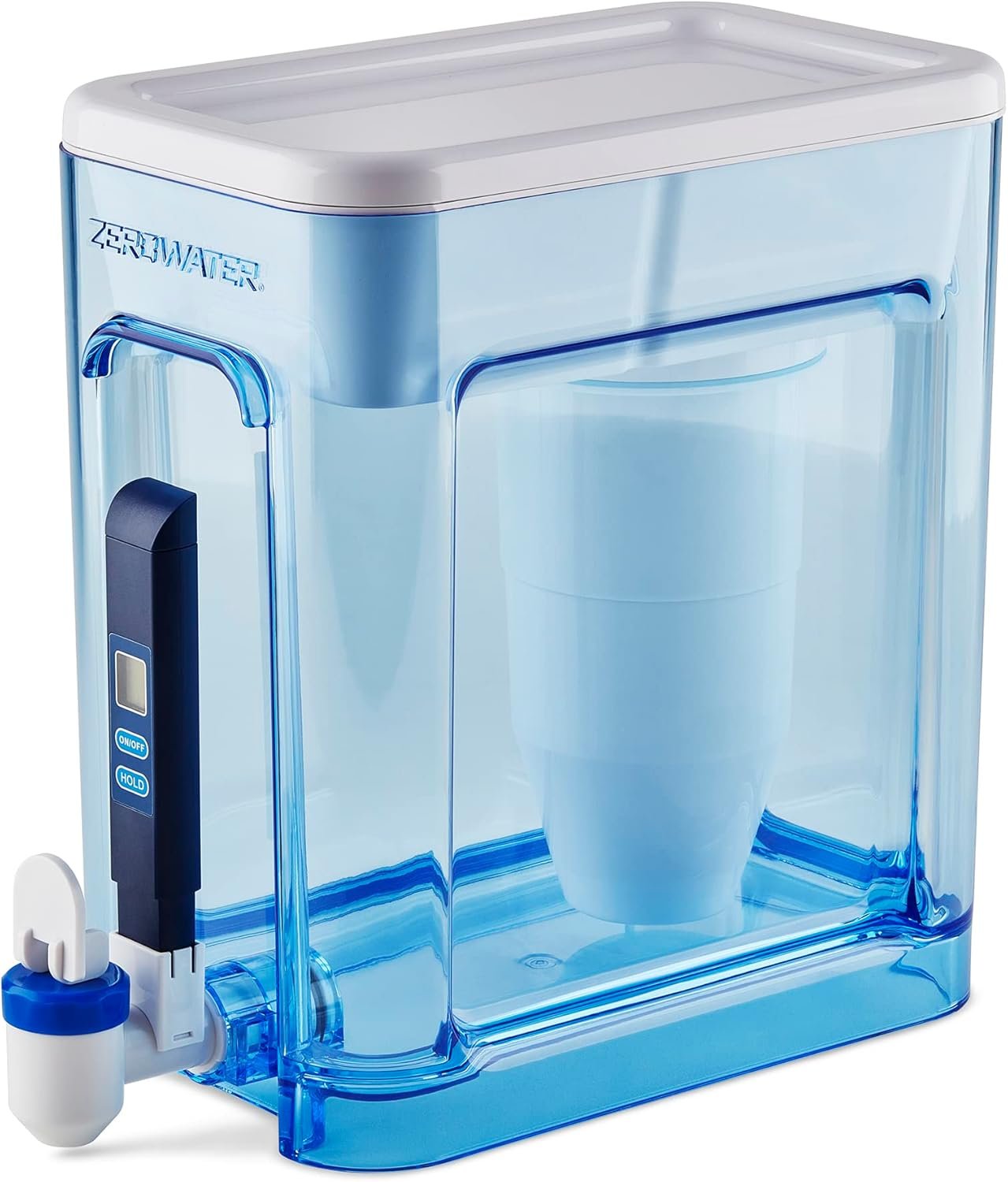 ZeroWater 22-Cup 5-Stage Water Filter Dispenser with Instant Read Out – 0 TDS for Improved Tap Water Taste – IAPMO Certified to Reduce Lead, Chromium, and PFOA/PFOS
