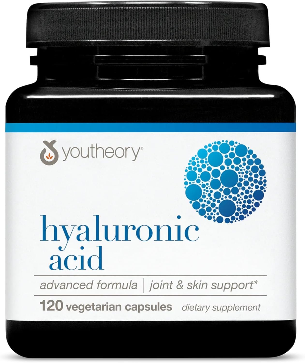 Youtheory Hyaluronic Acid Advanced Formula – 120 Vegetarian Capsules (60 Day Supply) – Joint & Skin Support* – Boswellia Extract, Collagen Peptides & Vitamin C – Dairy, Soy & Gluten-Free