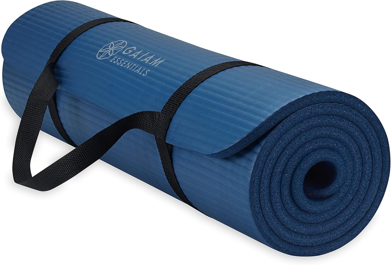 Gaiam Yoga Mat, Pilates & Exercise Mat, Thick Mat 2/5″ (10mm) Workout Mat with Easy-Cinch Carrying Strap for Home & Gym Workouts