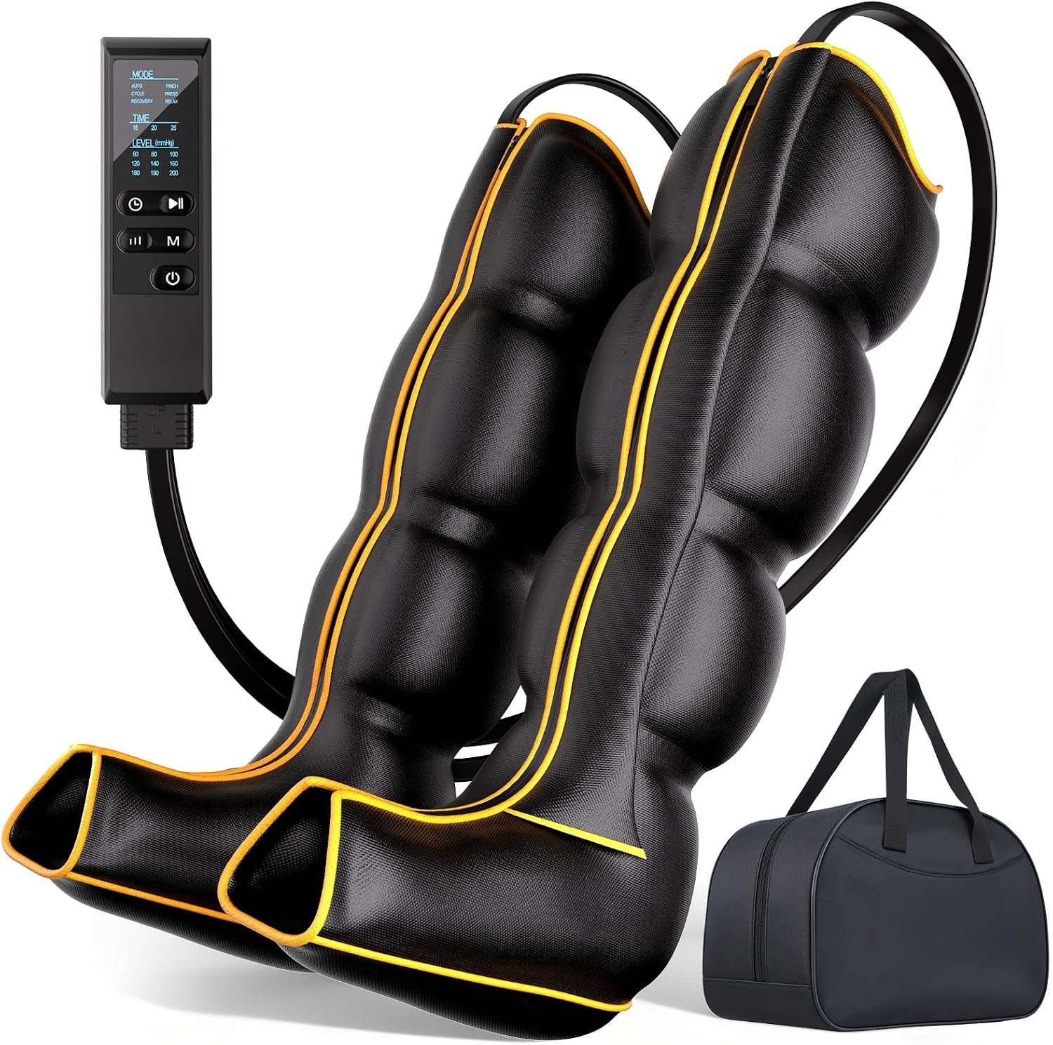 Air Compression Leg Massager, Professional Sequential Foot & Full Leg Massager for Circulation and Pain Relief, Fast Recovery Compression Boots for Athletes, Gifts for Men Women