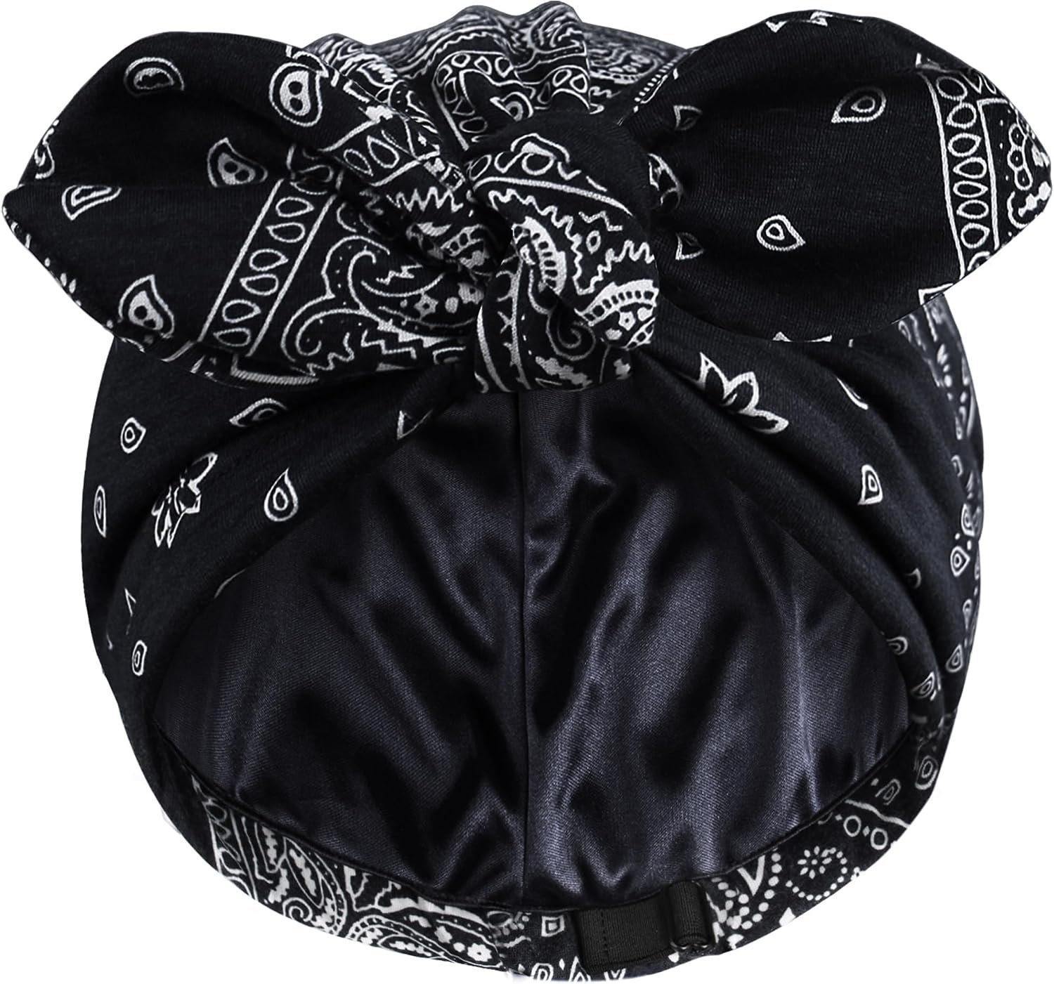 Ababalaya Satin Lined Beanies for Women Chemo Headwear Silky Lined Cotton Sleeping Cap