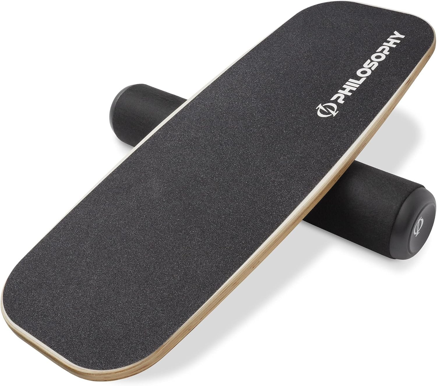 Philosophy Gym Balance Board – Wooden Balance Trainer with Adjustable Stoppers