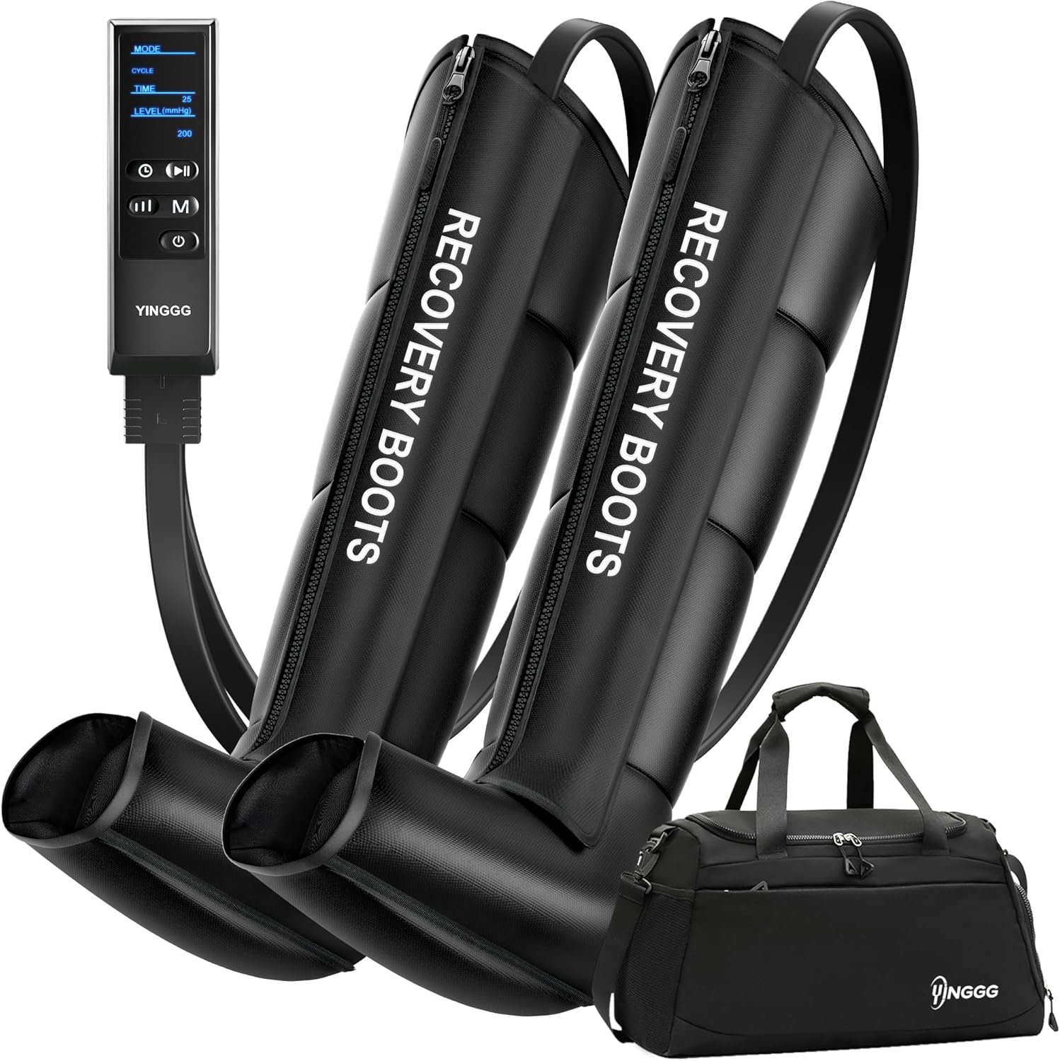 YINGGG Air Leg Massager with Compression: Professional Full Compression Boots with Adjustable 9 Intensities, Leg Massager for Circulation and Fatigue Relief for Post-Workout(Medium)