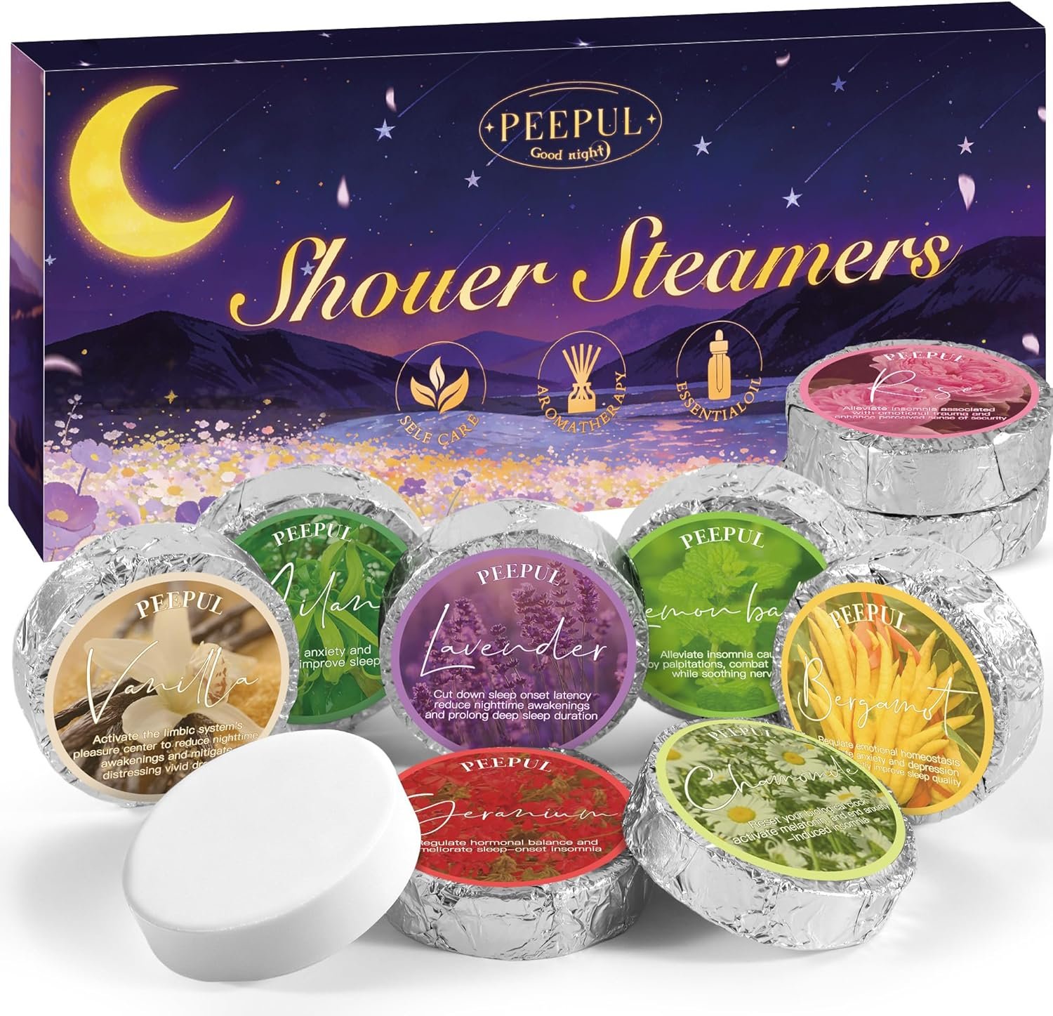 Shower Steamers Aromatherapy Birthday Gifts for Women – 10 Pack,Gifts for Wife Mothers Daughter Sister Stress Relief & Deep Relaxation Self Care Home Spa Essential