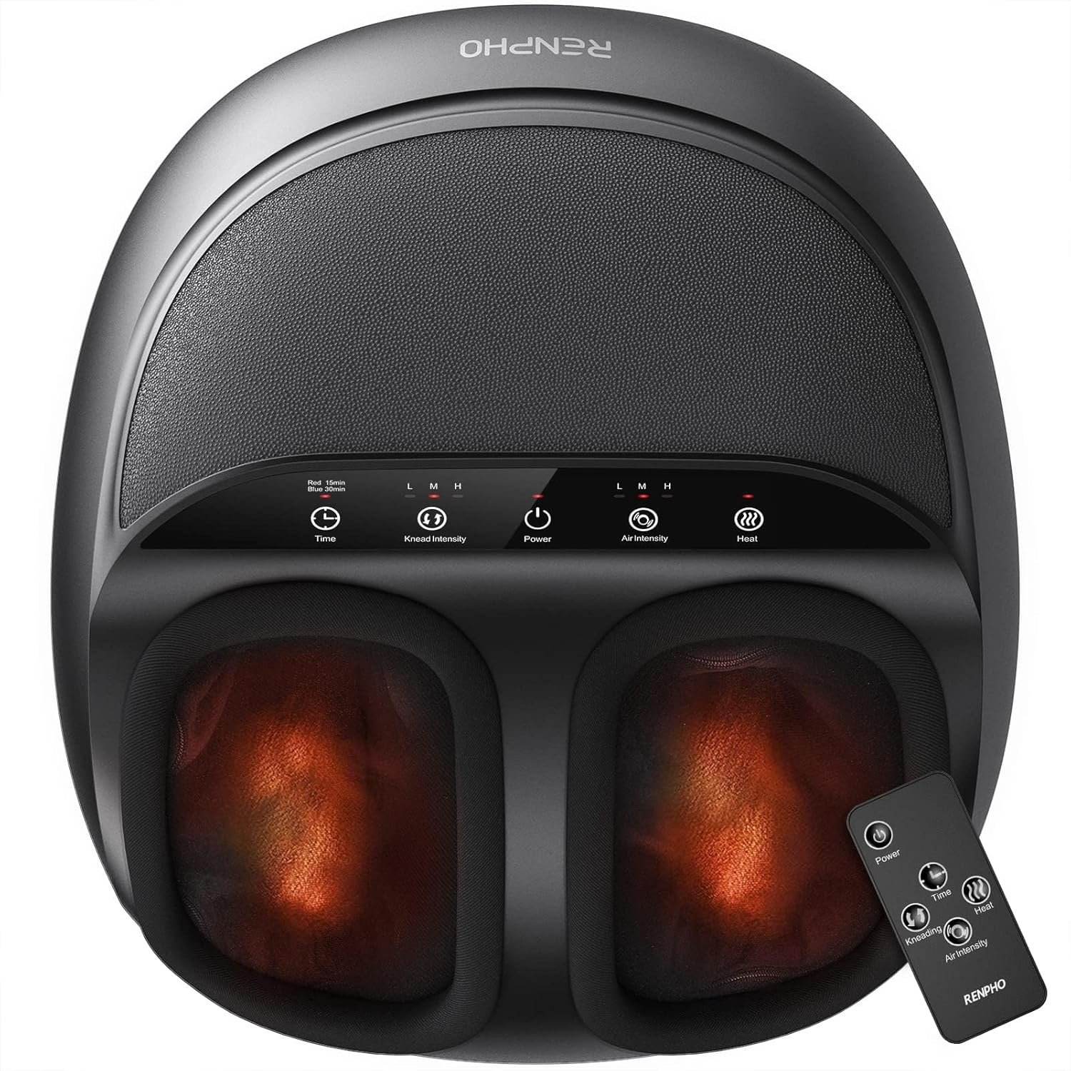 RENPHO Foot Massager Machine with Heat, Shiatsu Foot Massager for Plantar Fasciitis, Kneading & Compression, Birthday Day Gifts for Women Wife Men, Cordless Control, FSA Store HSA Eligible, Size 13