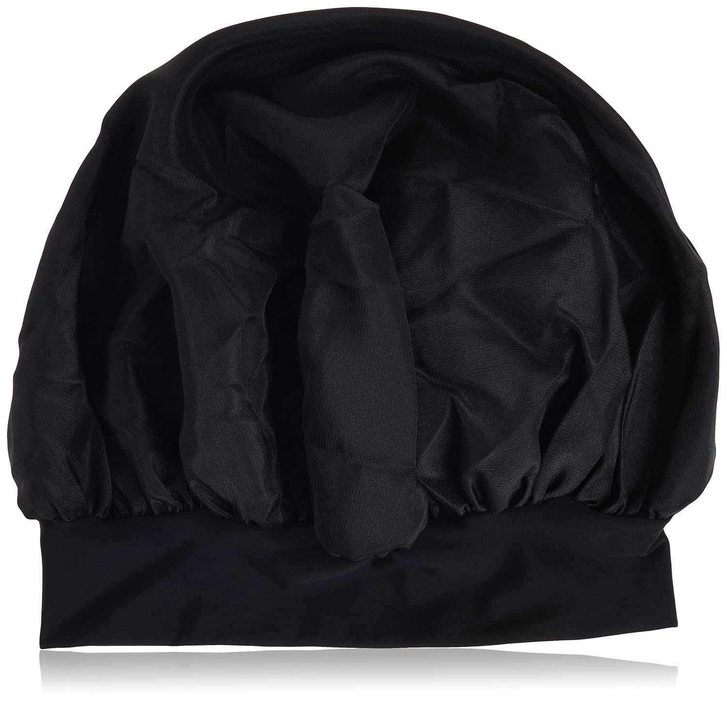 Evolve Evolve Satin Wide Edge Bonnet Black | Large Fit, Edge Control Headband, Breathable Material, For Thick Textured Hair, Nighttime Use