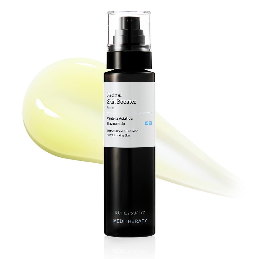 MEDITHERAPY Retinal Skin Booster Serum 5.07 fl oz | Retinaldehyde, Niacinamide, Cica | Korean Hydrating Face & Body Serum for Dull, Uneven Skin, All Skin Types, K-Beauty