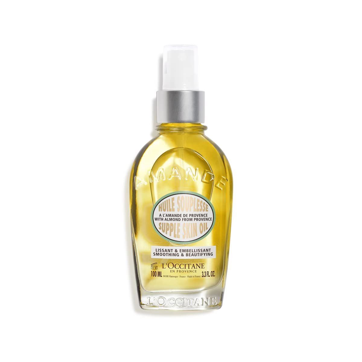 L’OCCITANE Almond Body Oil, Moisturizes, Nourishes, Hydrates, Softens Dry Skin, Absorbs Fast, Lightweight, Non-Greasy, Luxurious Post-Shower Skincare