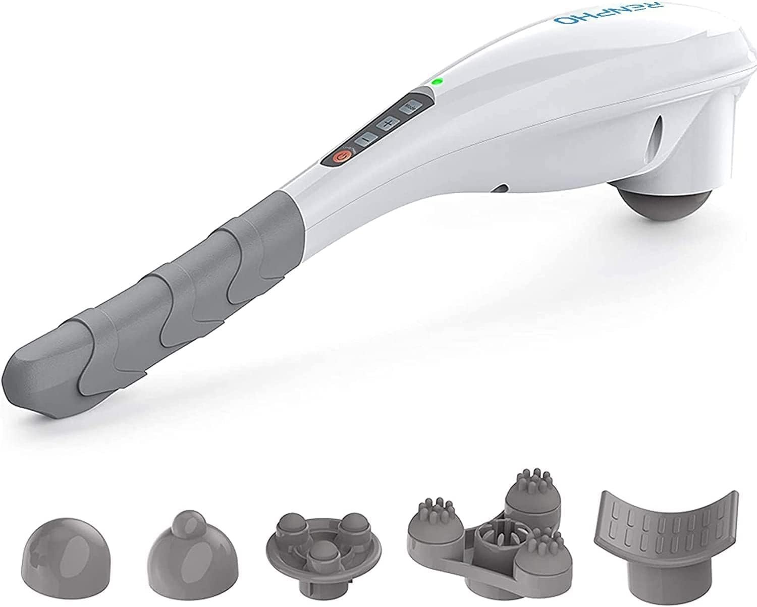 RENPHO Rechargeable Handheld Back Massager with 5 Adjustable Speeds & Modes, Gifts for Men/Women, Cordless Electric Neck Massage Tool for Muscle Relief, Tailored Intensity for Shoulder, Leg, Calf