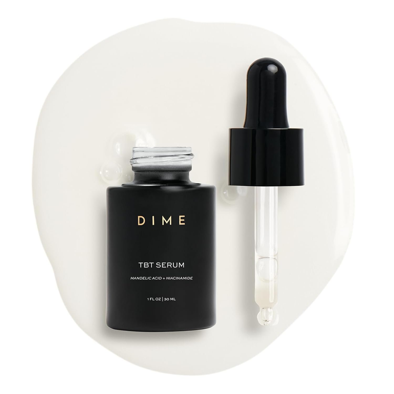DIME Beauty TBT Serum – Anti-Aging Face Serum with Bakuchiol, Niacinamide and Mandelic Acid, Retinol Alternative for Fine Lines and Wrinkles, Vegan, Cruelty-Free, 1 oz / 30 ml