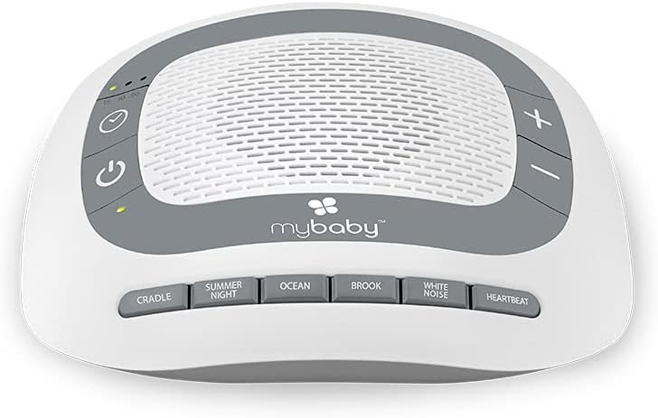 MyBaby SoundSpa White Noise Machine for Babies | 6 Soothing Lullabies for Newborns, Sound Therapy for Travel, Relaxing, Kids, Newborns, Baby Songs, Adjustable Volume, Auto-off Timer, By HoMedics