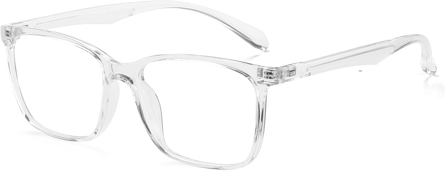 ANRRI Blue Light Glasses Men Women Transparent Blue Light Blocking Computer Glasses Anti Eyestrain Lightweight Clear Frame