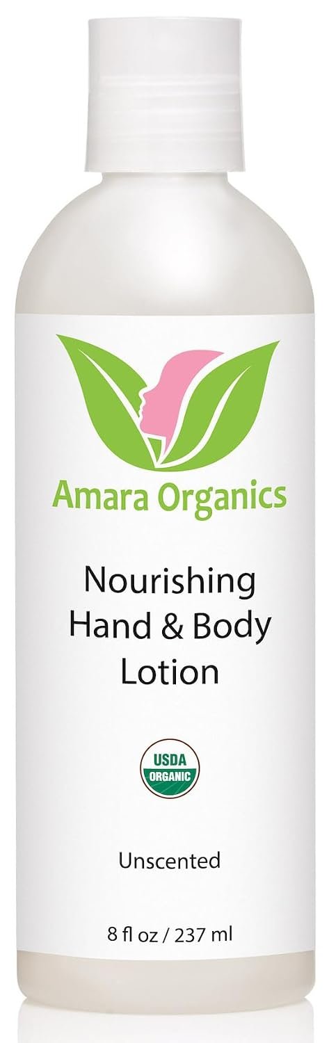 Organic Body Lotion – USDA Certified Organic Nourishing Hand & Body Lotion – Unscented – 8 fl oz
