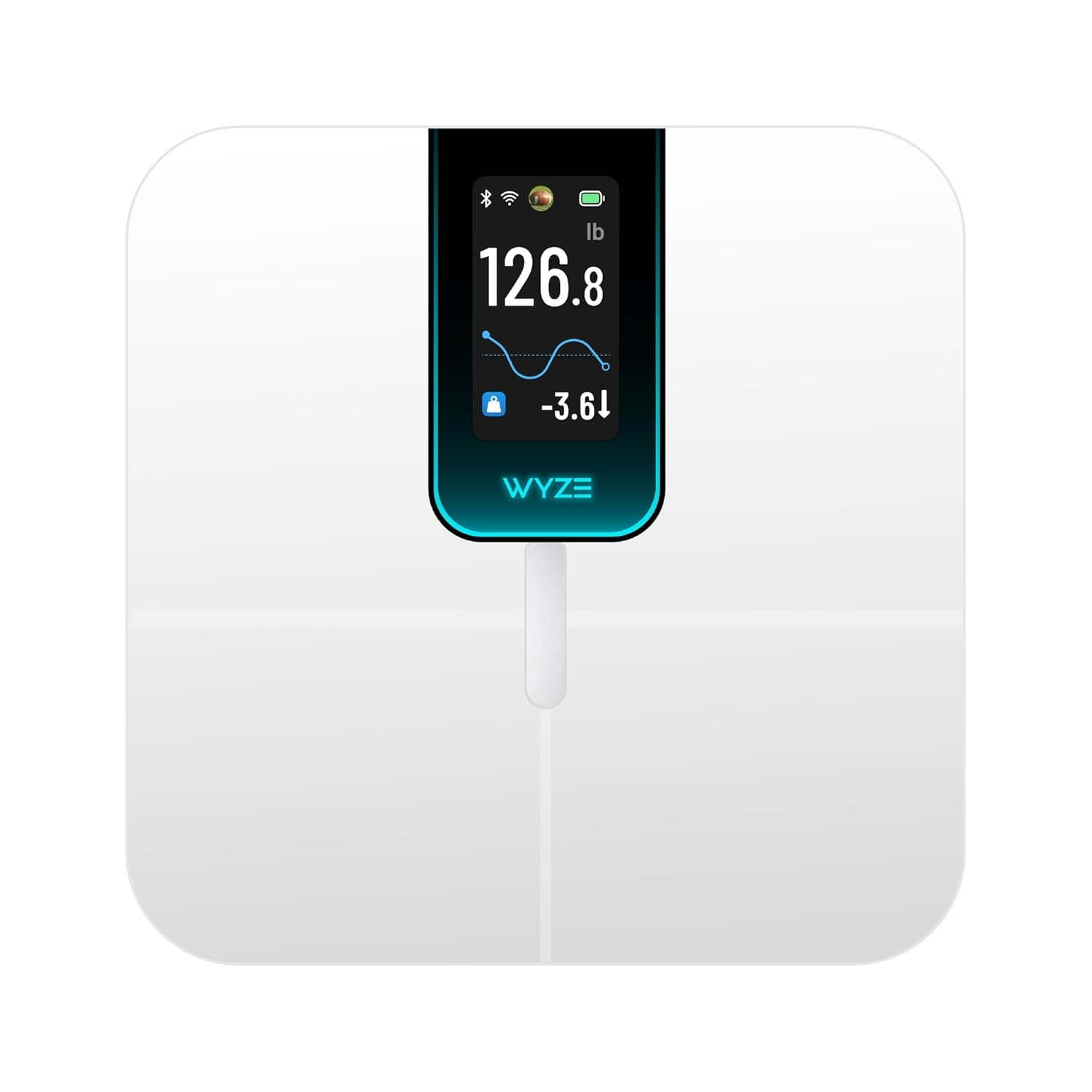 Wyze Scale Ultra, Smart Scale with 4.3″ Color Display, Digital Bathroom Scale for Body Weight BMI Muscle Mass Composition, Wi-Fi & Bluetooth Body Fat Scale with Heart Rate- White
