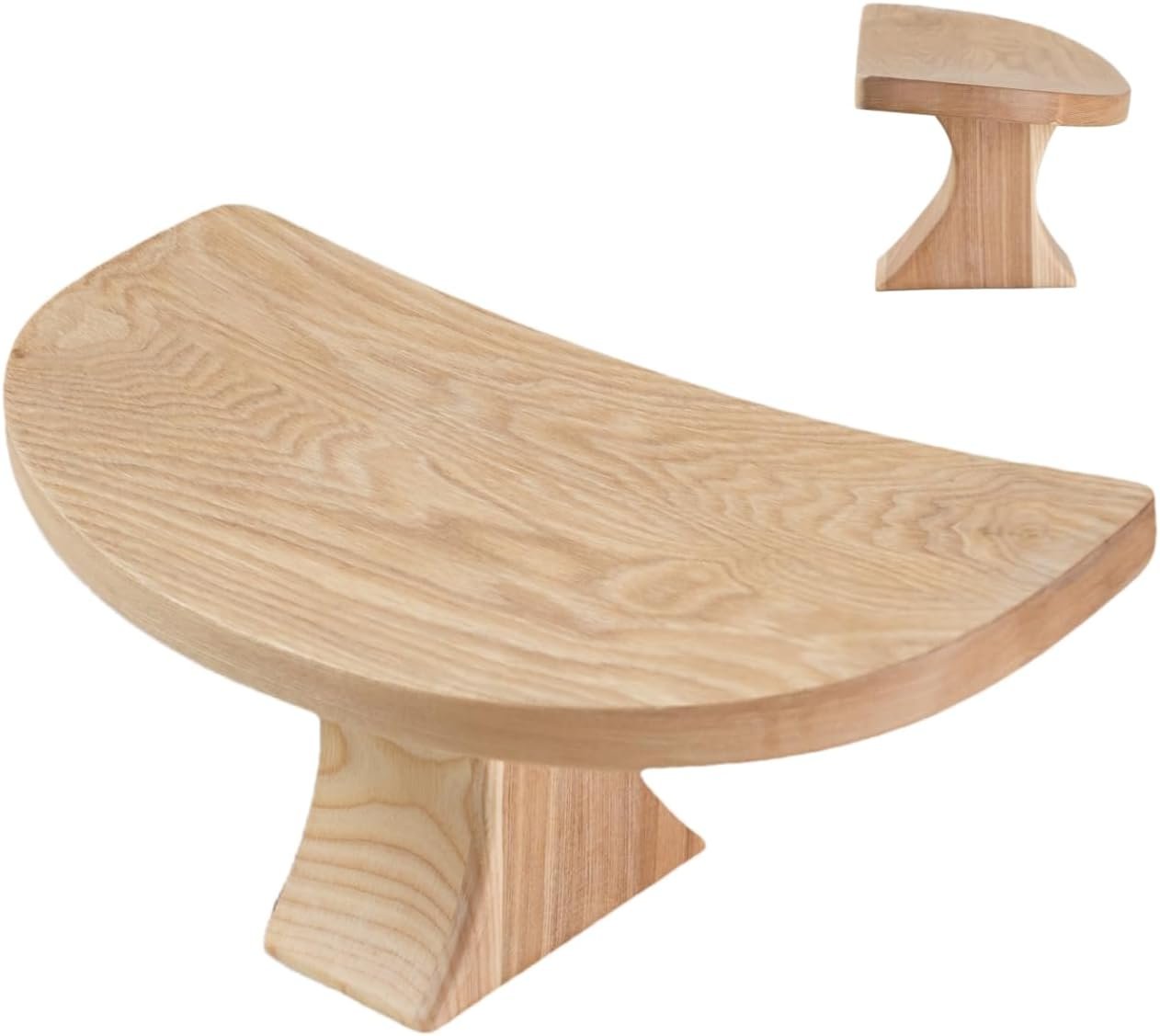 Seiza stool，Kneeling stool for meditation，Single Pedestal Meditation Stool for Ankle Space, Solid Ash Wood Ergonomic Seiza Chair for Yoga & Zen, Posture Support Seat, No Assembly Meditation Bench