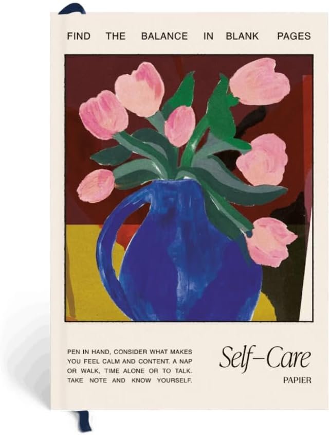 Papier Tulip Vase 12 Week Wellness Journal – Floral Hardback | Log Intentions Sleep & Energy, Morning & Evening | Weekly & Monthly CheckIn | Undated Planner | Reflection & Mindfulness | Self Care Gift