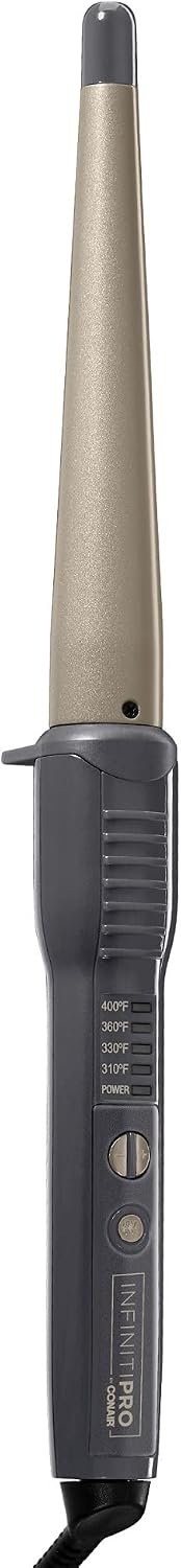 Conair INFINITIPRO Tourmaline Ceramic 1-Inch to 1/2-Inch Curling Wand, Tapered wand produces beachy waves