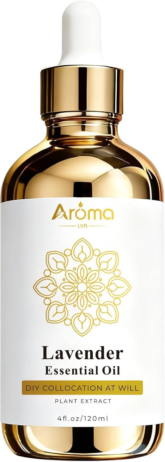 Lavender Essential Oil 4 Fl Oz | Smells like fresh lavender blooms with soft woody notes and a subtle herbal bitterness